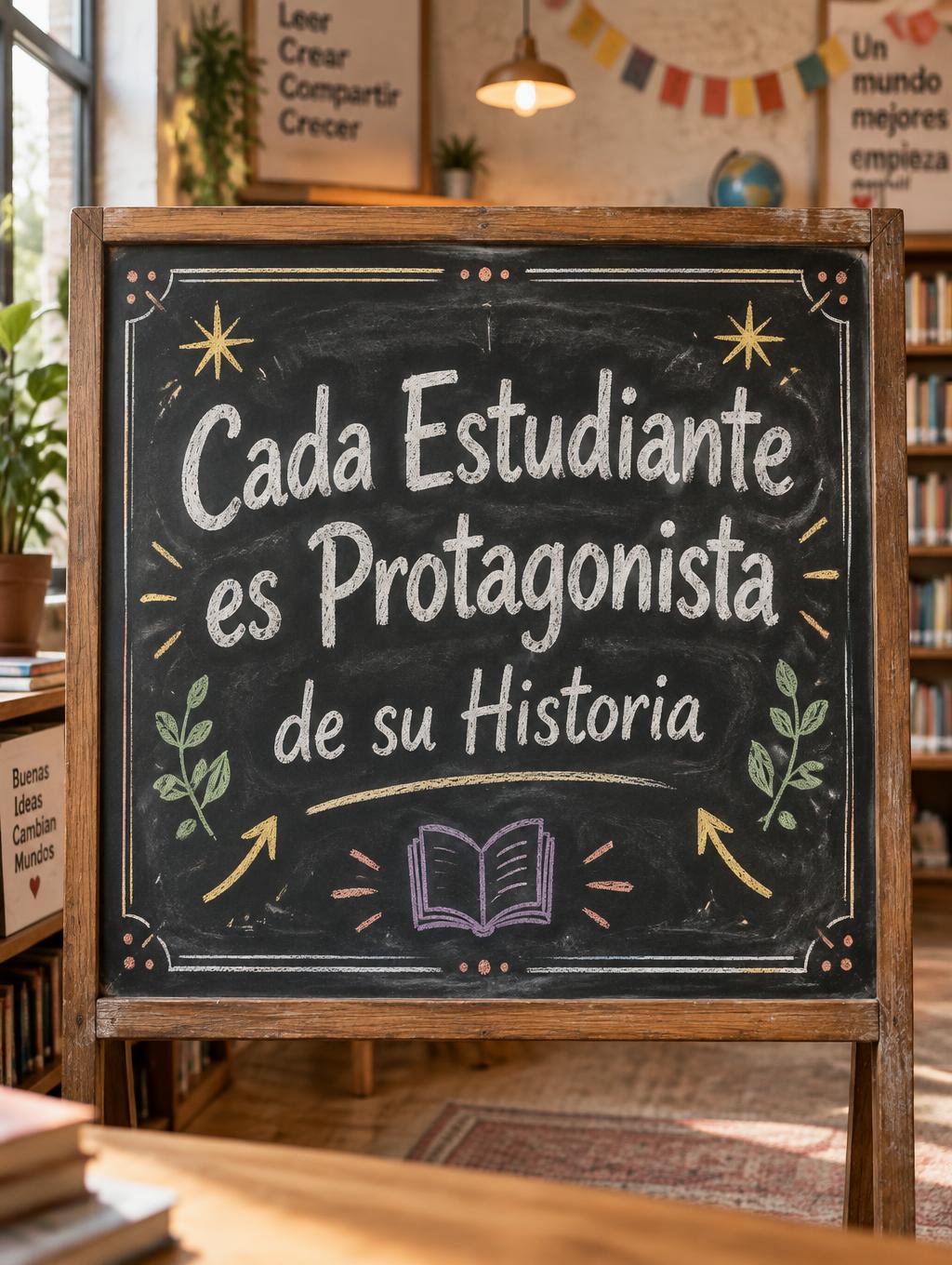 "Cada Estudiante es Protagonista
de su Historia" — Chalk | AI Text Effect Generator