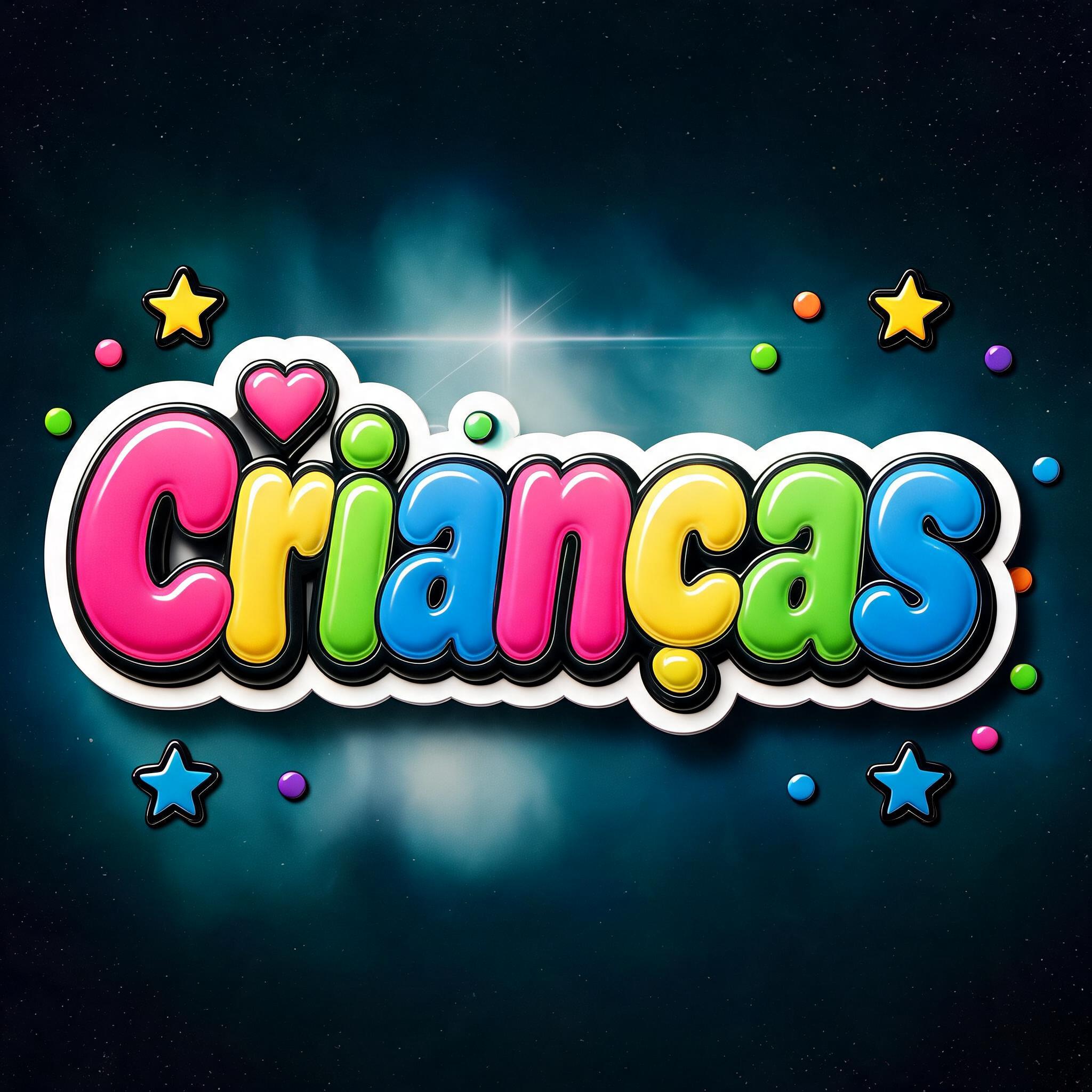 "Crianças" — Cinematic text effect