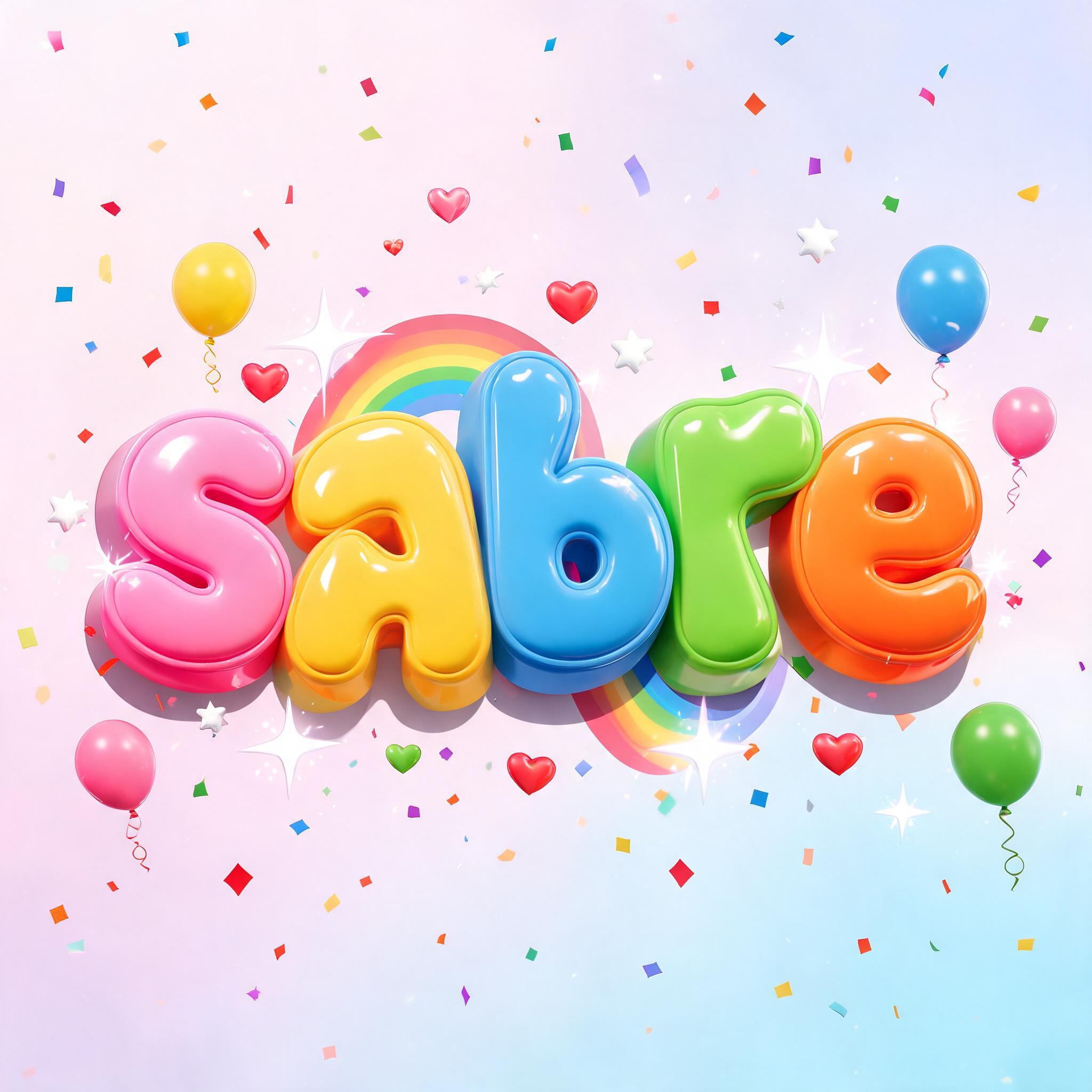 "sabre" — Kids Gift text effect