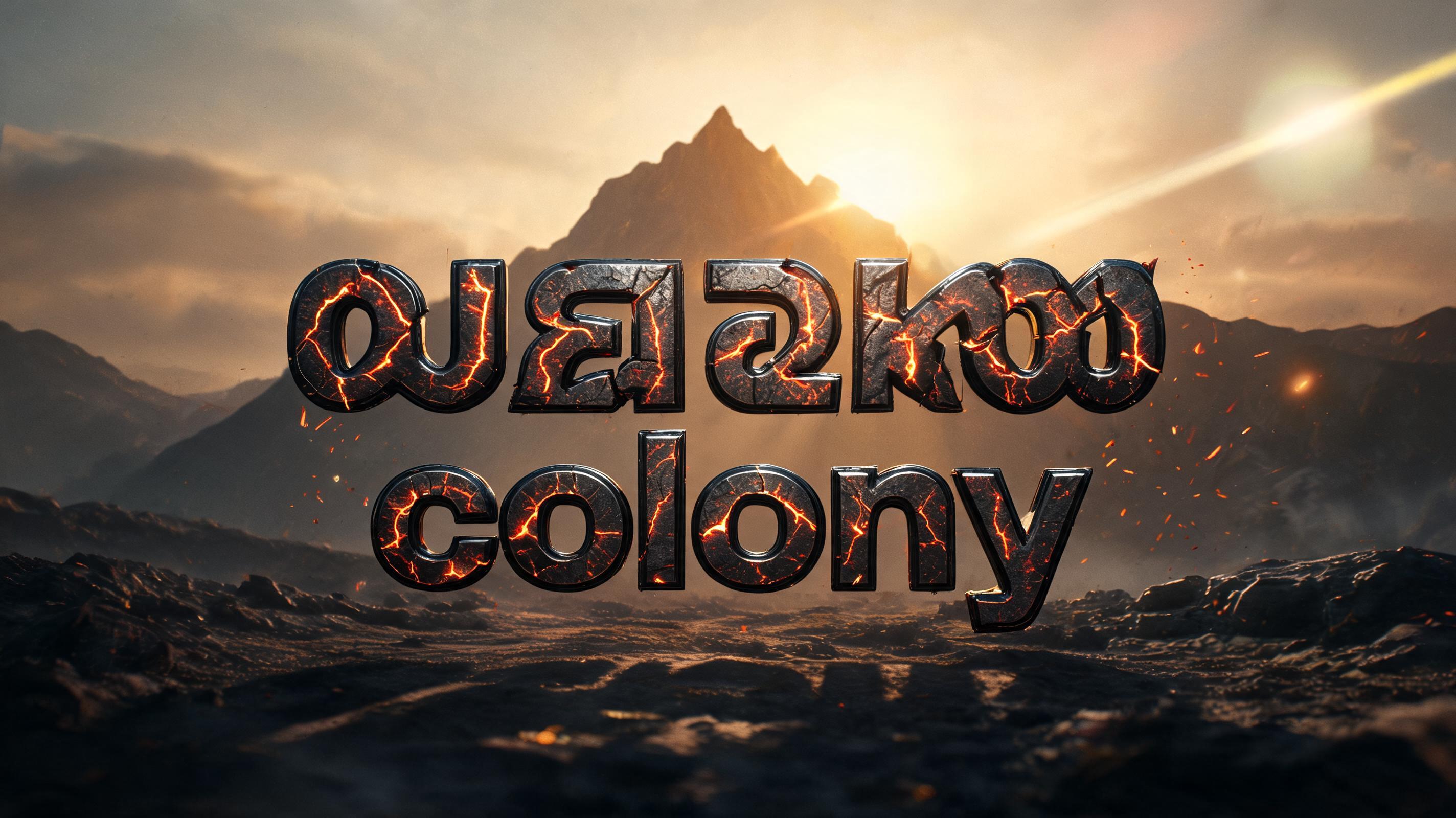 "മലാക്ക colony" — Post Apocalyptic | AI Text Effect Generator