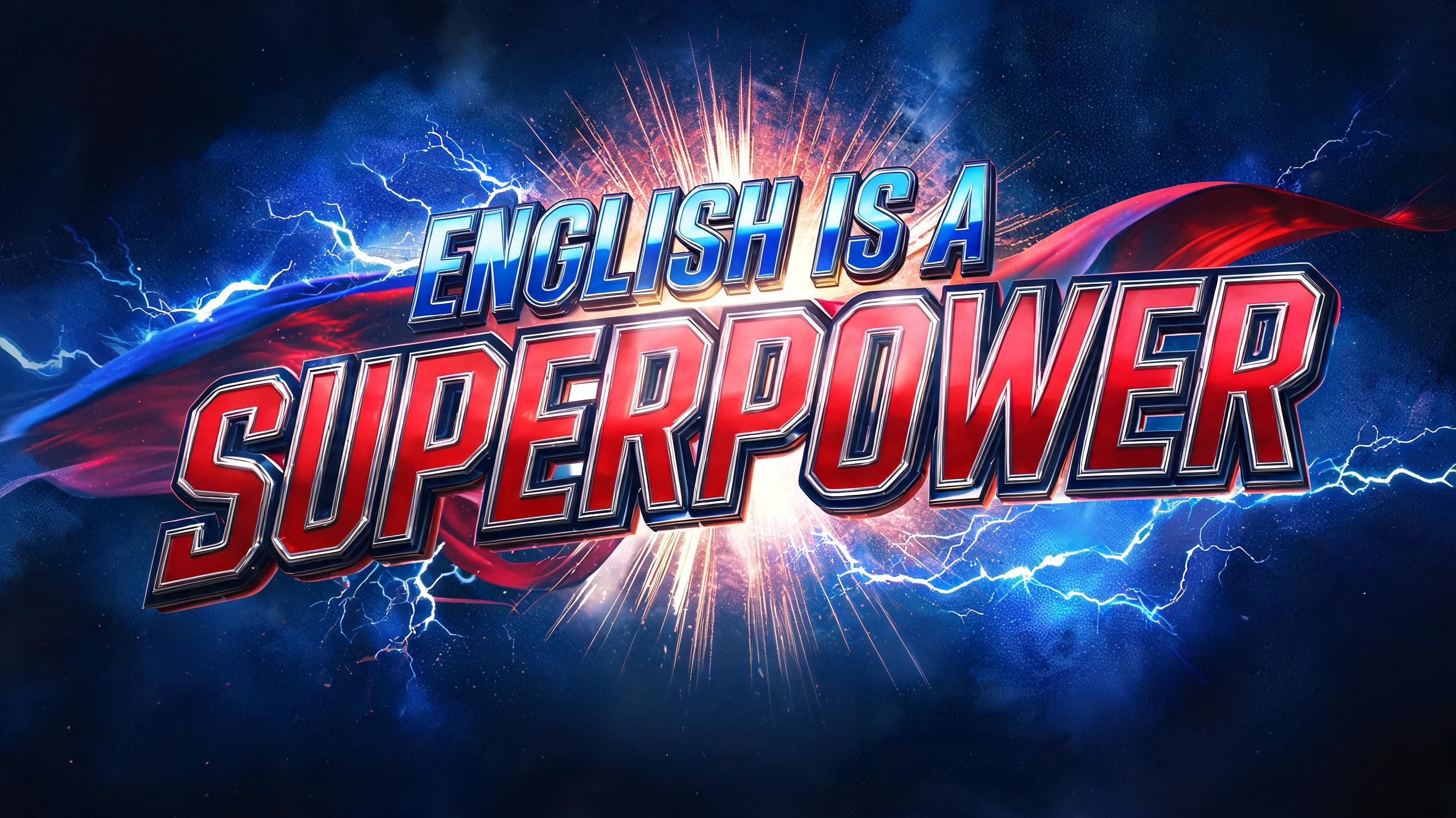 "English is a Superpower
" — Superhero | AI Text Effect Generator
