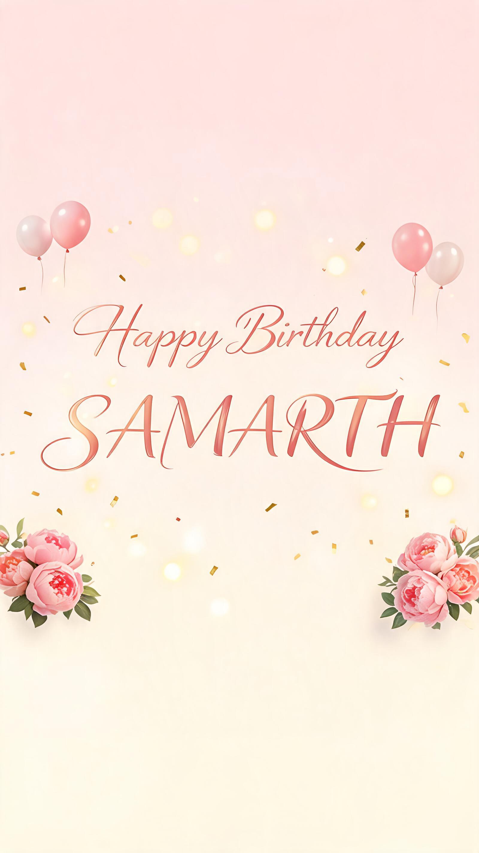 "Happy Birthday SAMARTH" — Birthday | AI Text Effect Generator