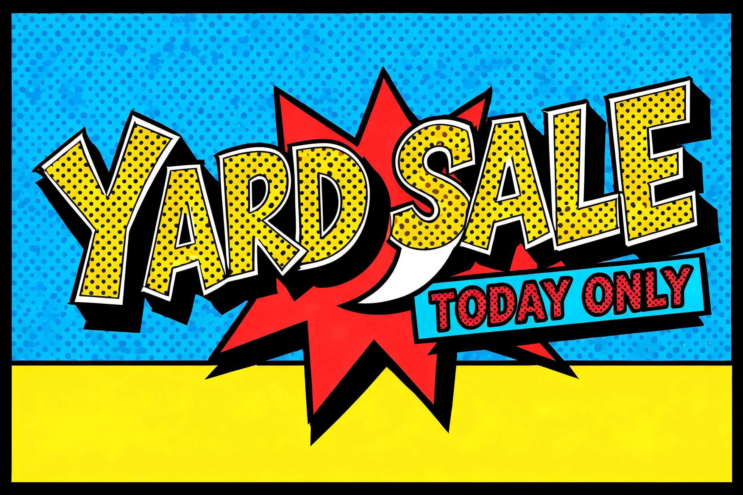 "Yard Sale " — Pop Art | AI Text Effect Generator