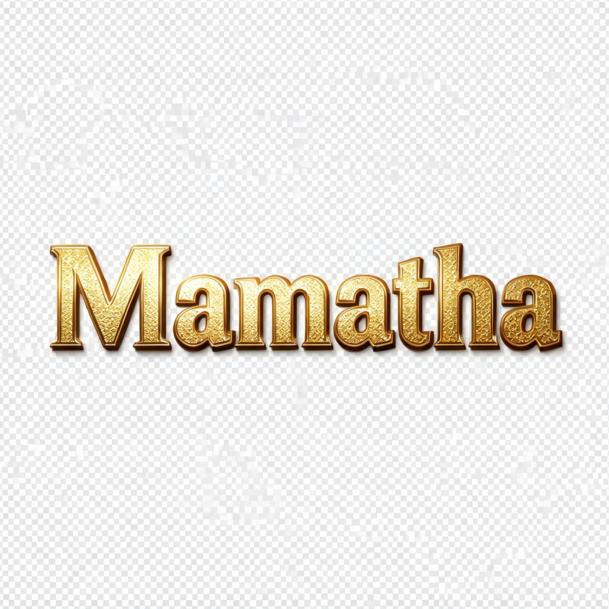 "Mamatha" — 3d Bold Gold | AI Text Effect Generator