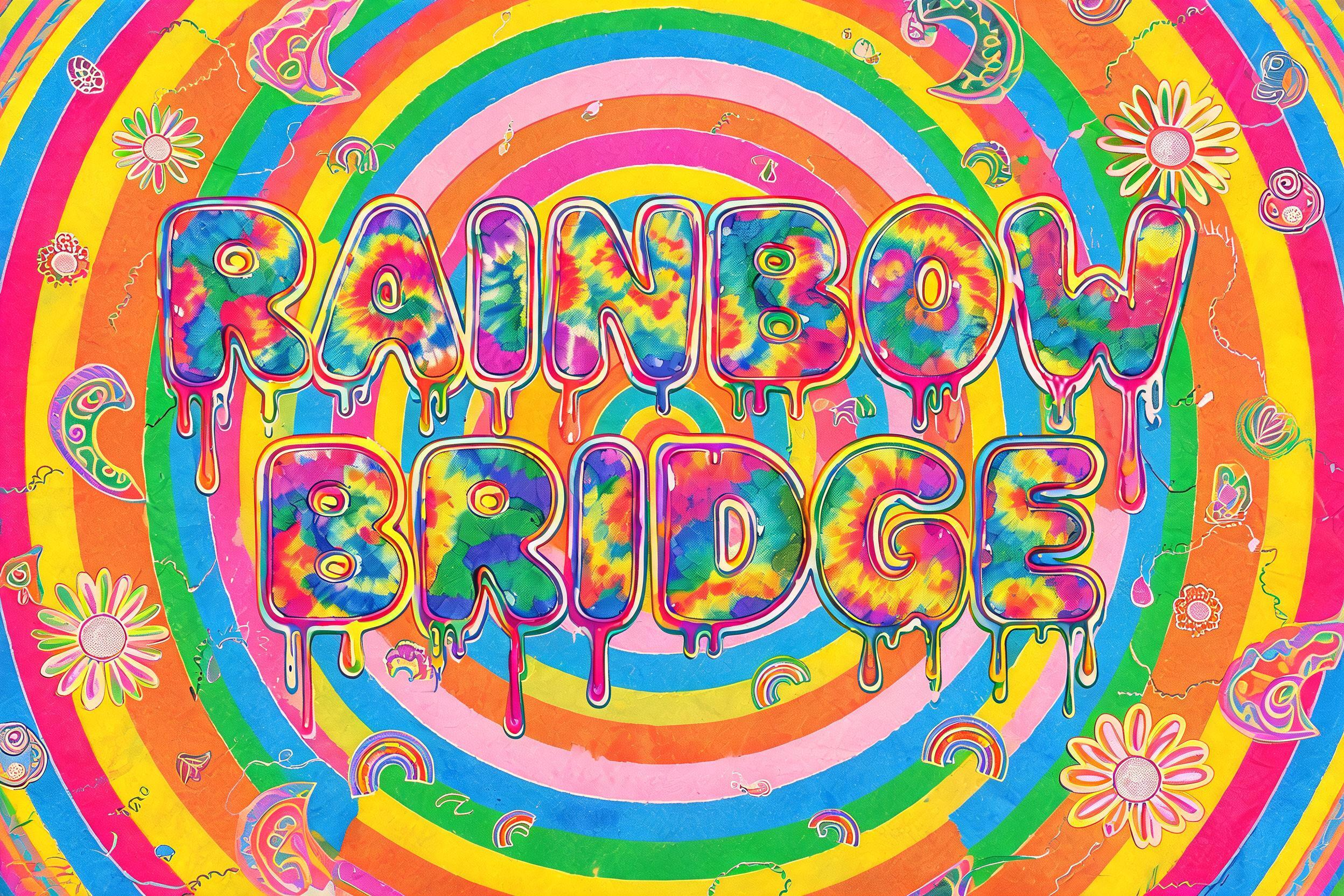 "Rainbow Bridge" — Psychedelic | AI Text Effect Generator