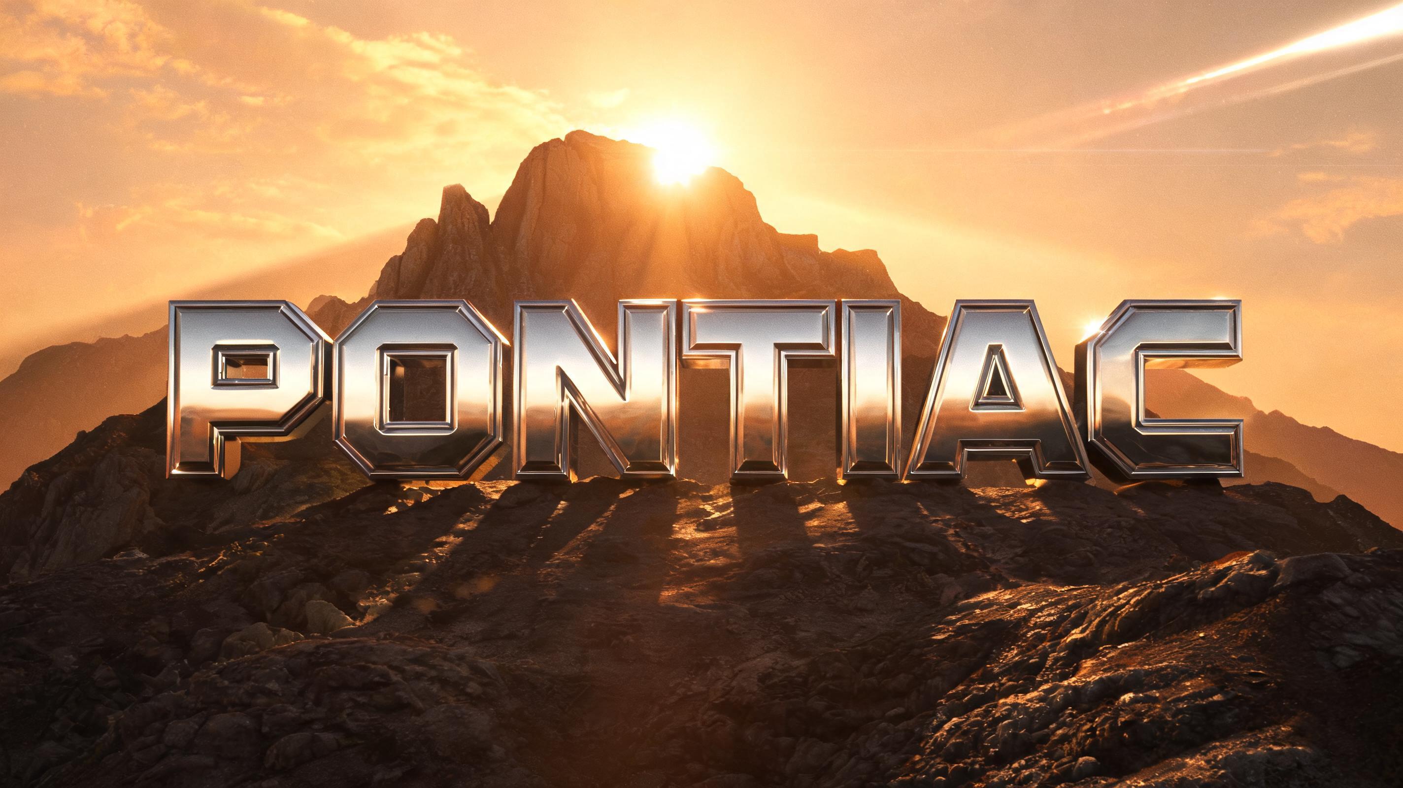"PONTIAC" — Chrome Metal 3d | AI Text Effect Generator