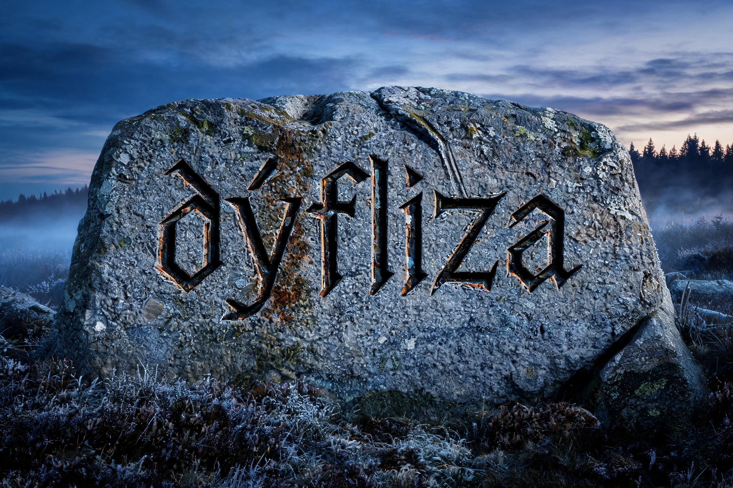 "dýfliza" — Viking | AI Text Effect Generator
