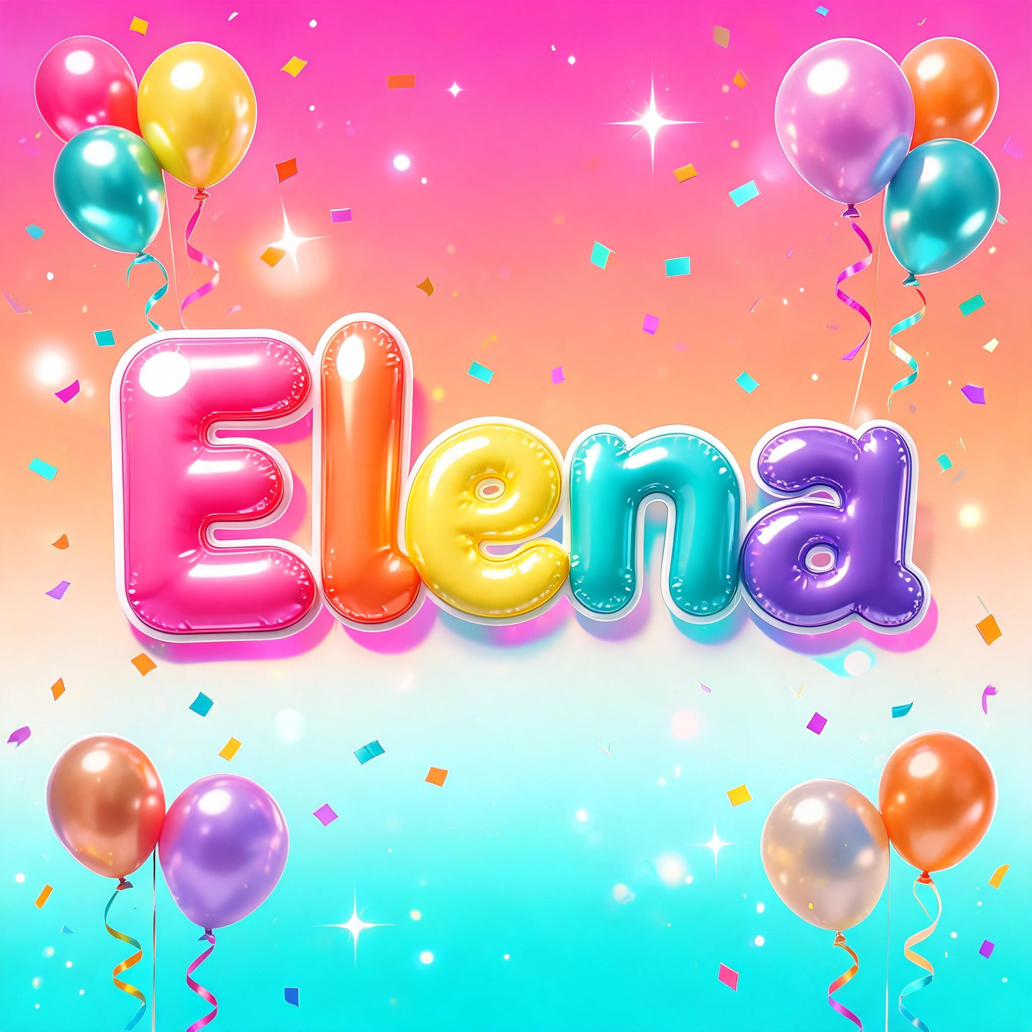 "Elena" — Birthday | AI Text Effect Generator
