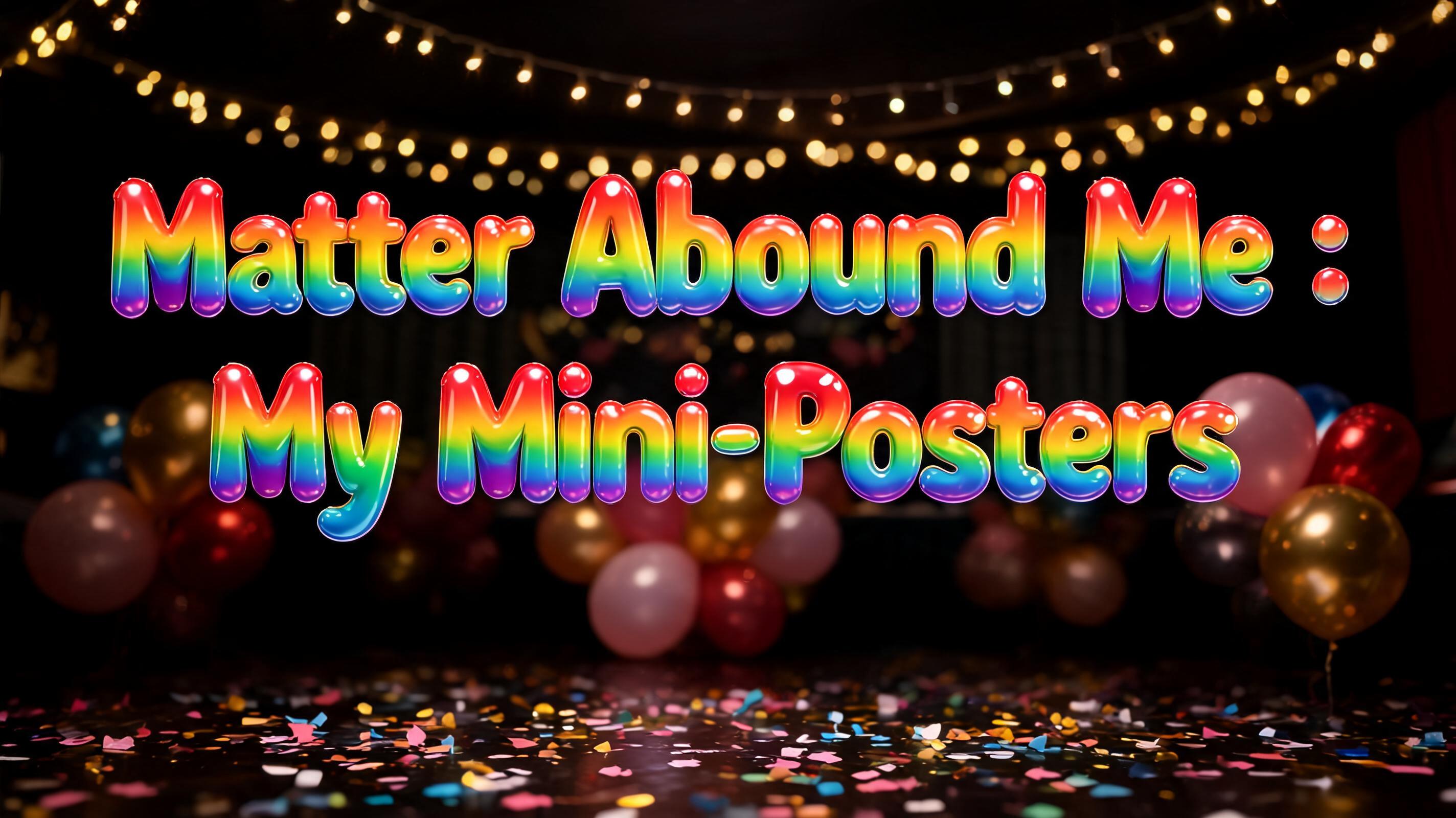 "Matter Around Me : My Mini-Posters" — Rainbow | AI Text Effect Generator
