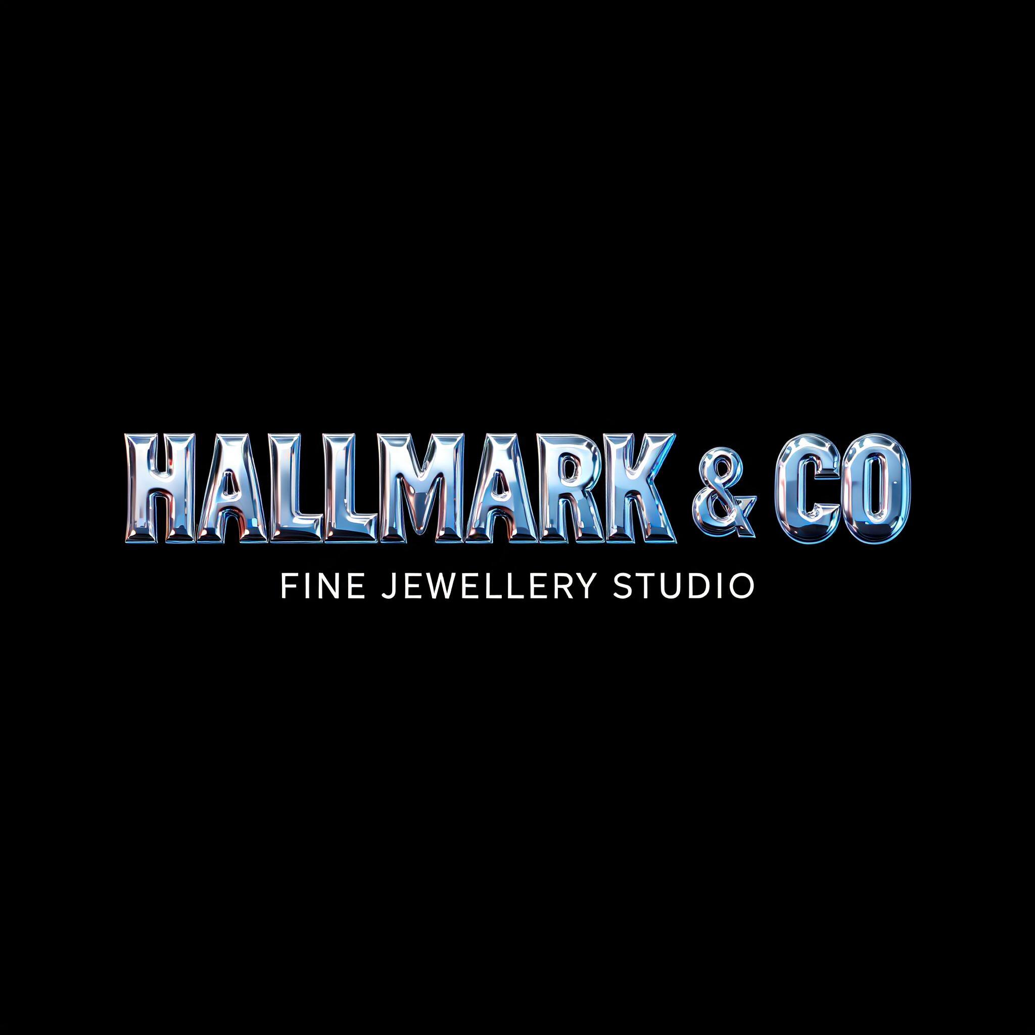 "HALLMARK & CO
FINE JEWELLERY STUDIO" — Chrome Metal 3d | AI Text Effect Generator