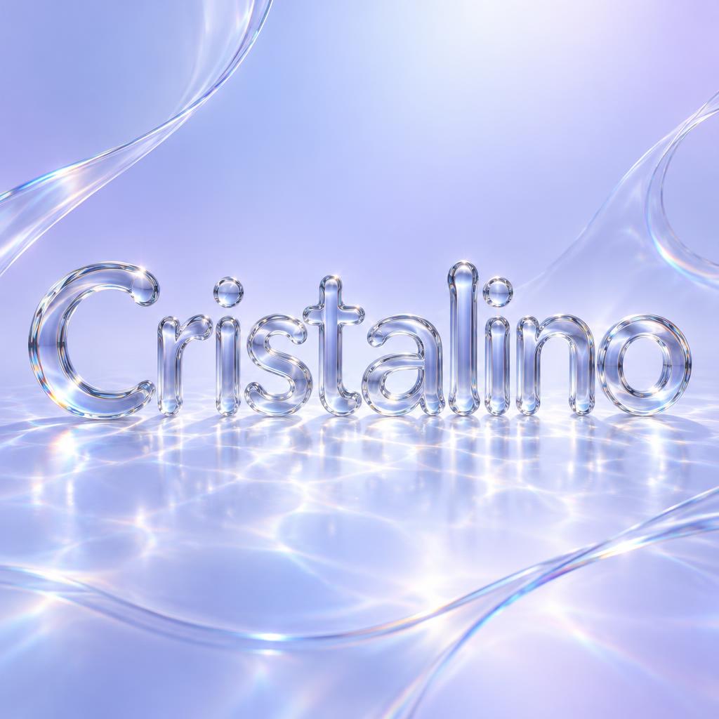 "Cristalino" — Glass | AI Text Effect Generator