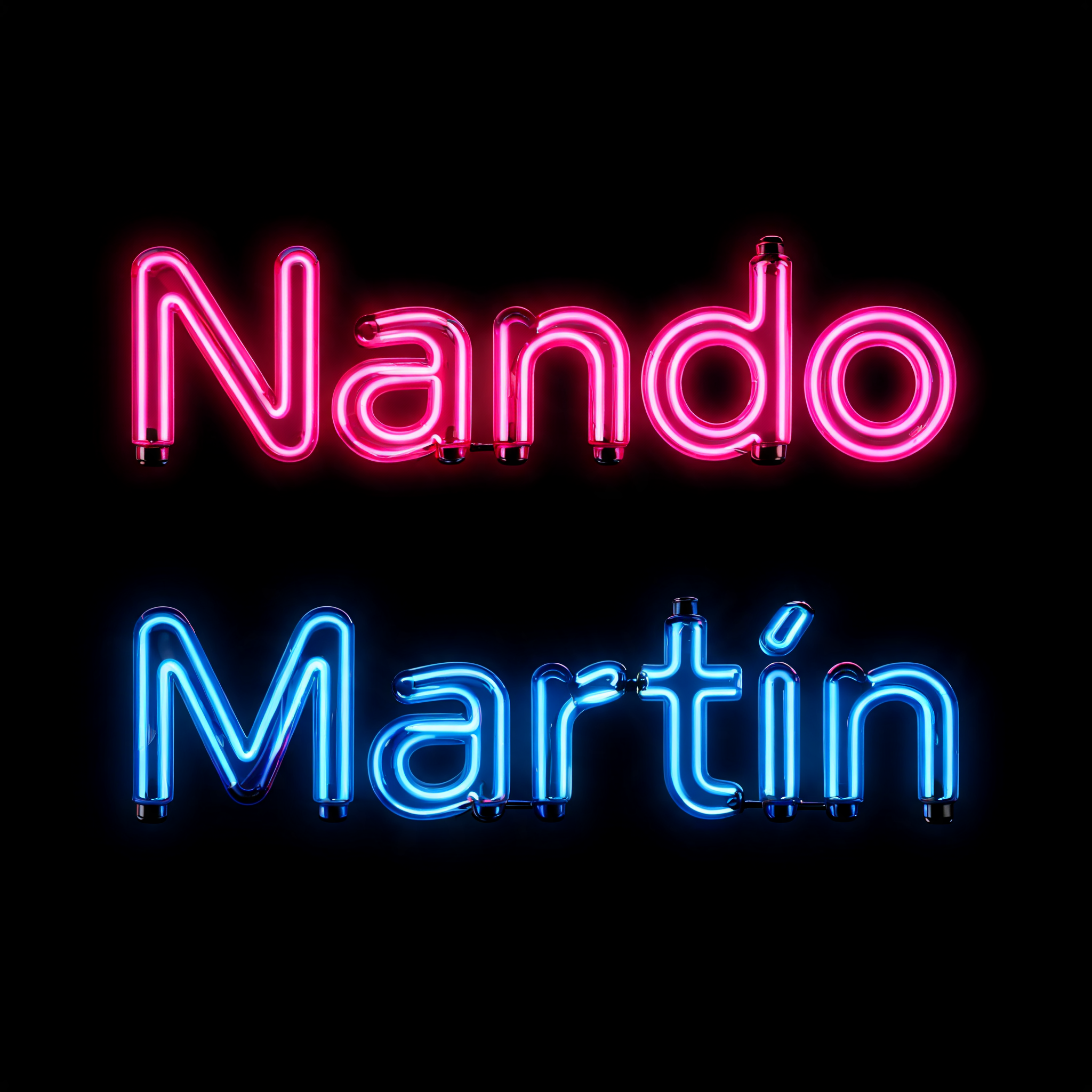 "Nando Martín
" — Cyberpunk Electric Neon text effect