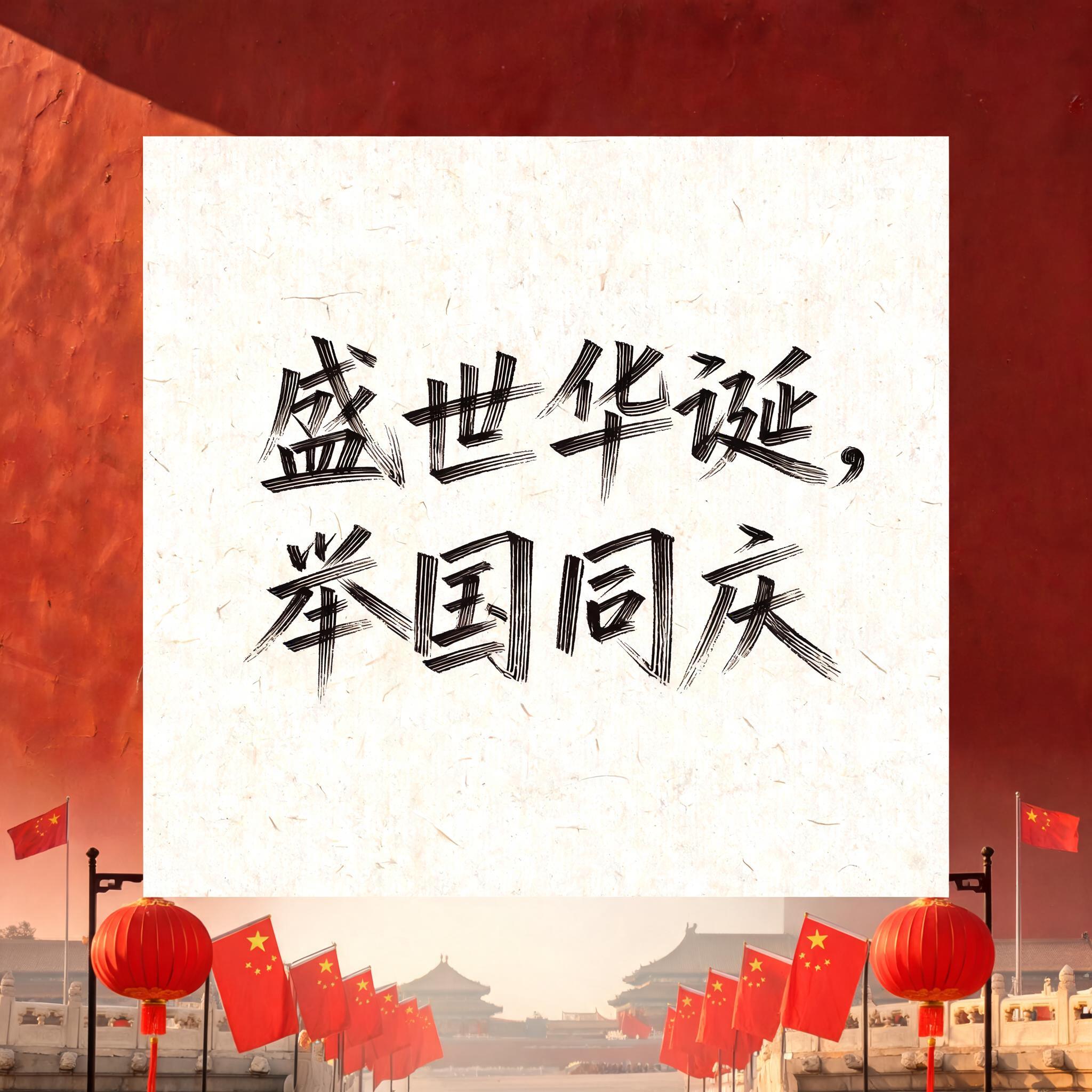"盛世华诞，举国同庆" —  | AI Text Effect Generator