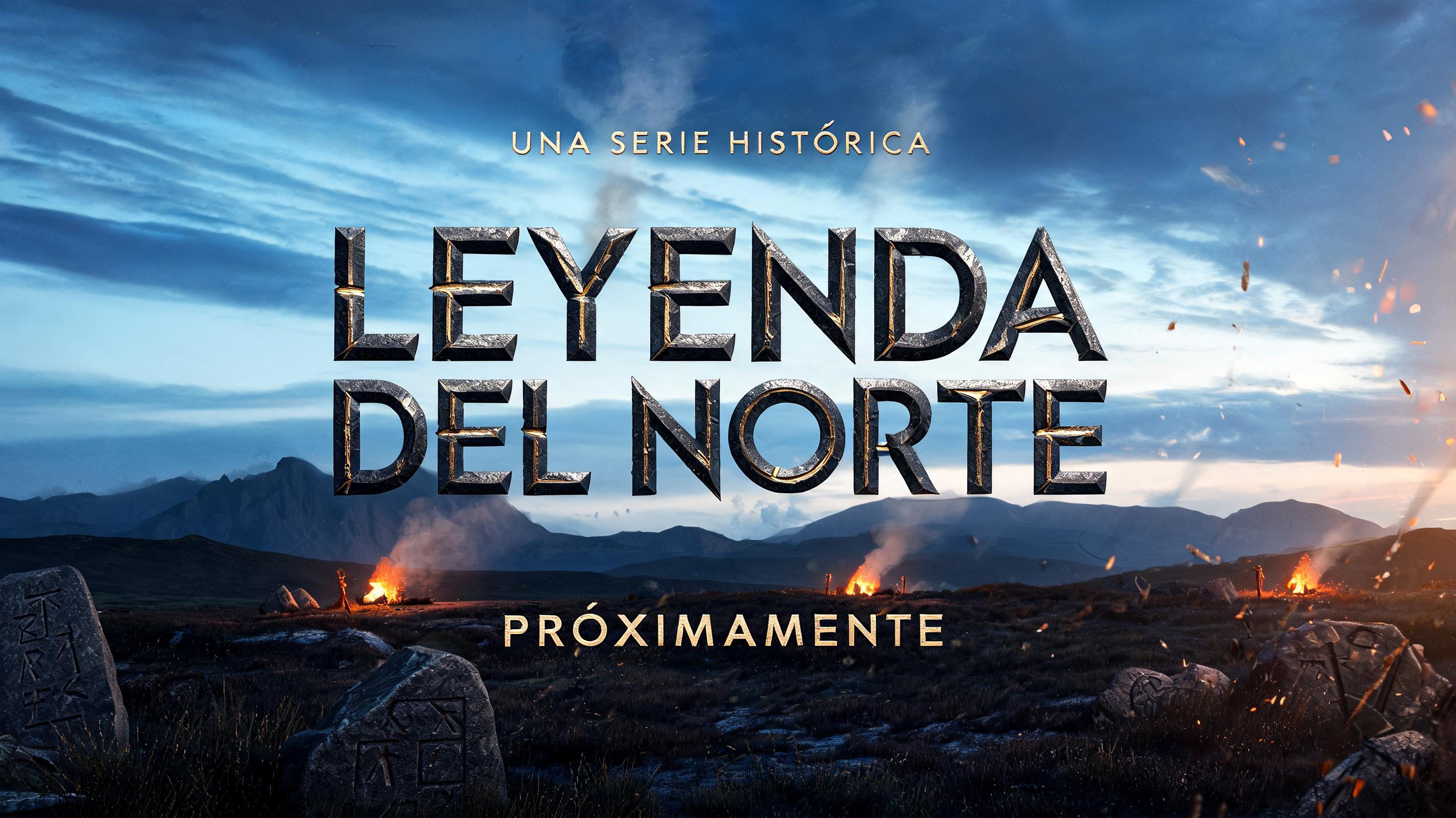 "Un título para la serie histórica que diga "Leyenda del Norte"" — Viking | AI Text Effect Generator