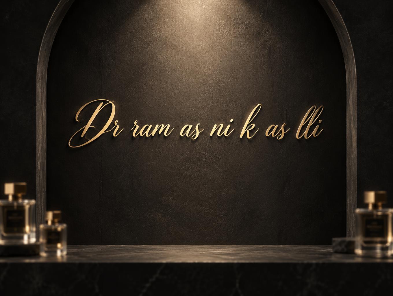 "Dr ram as ni k as lli" —  | AI Text Effect Generator