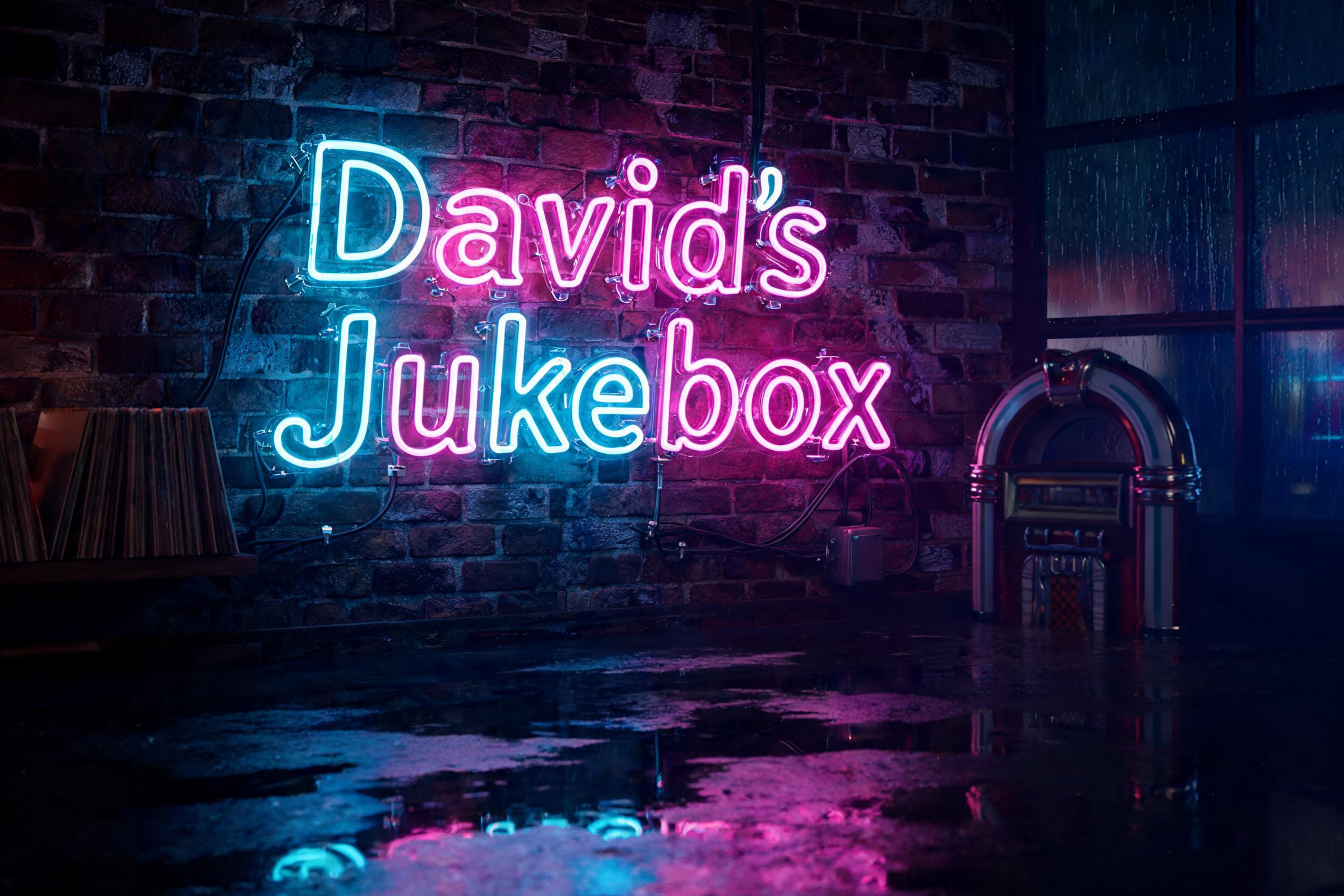 "David's Jukebox" — Neon Glow | AI Text Effect Generator