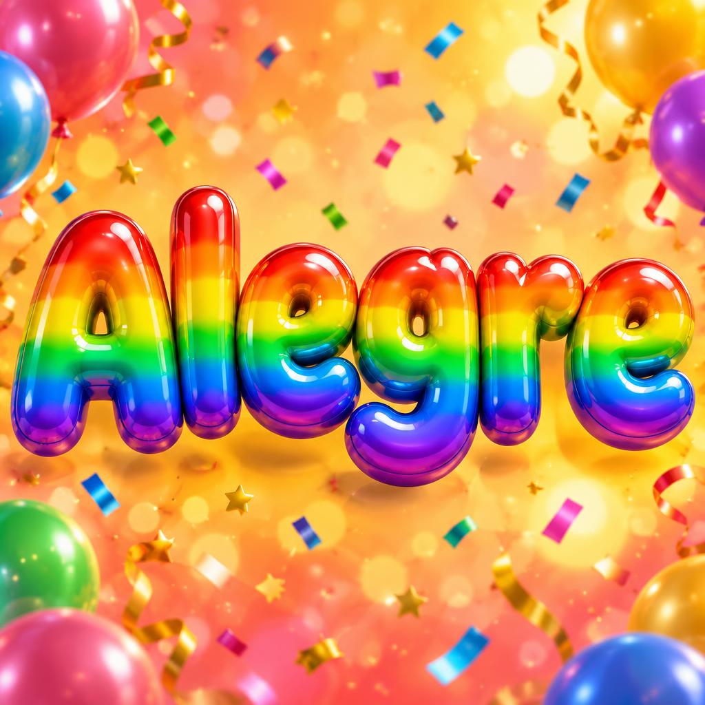 "Alegre" — Rainbow | AI Text Effect Generator