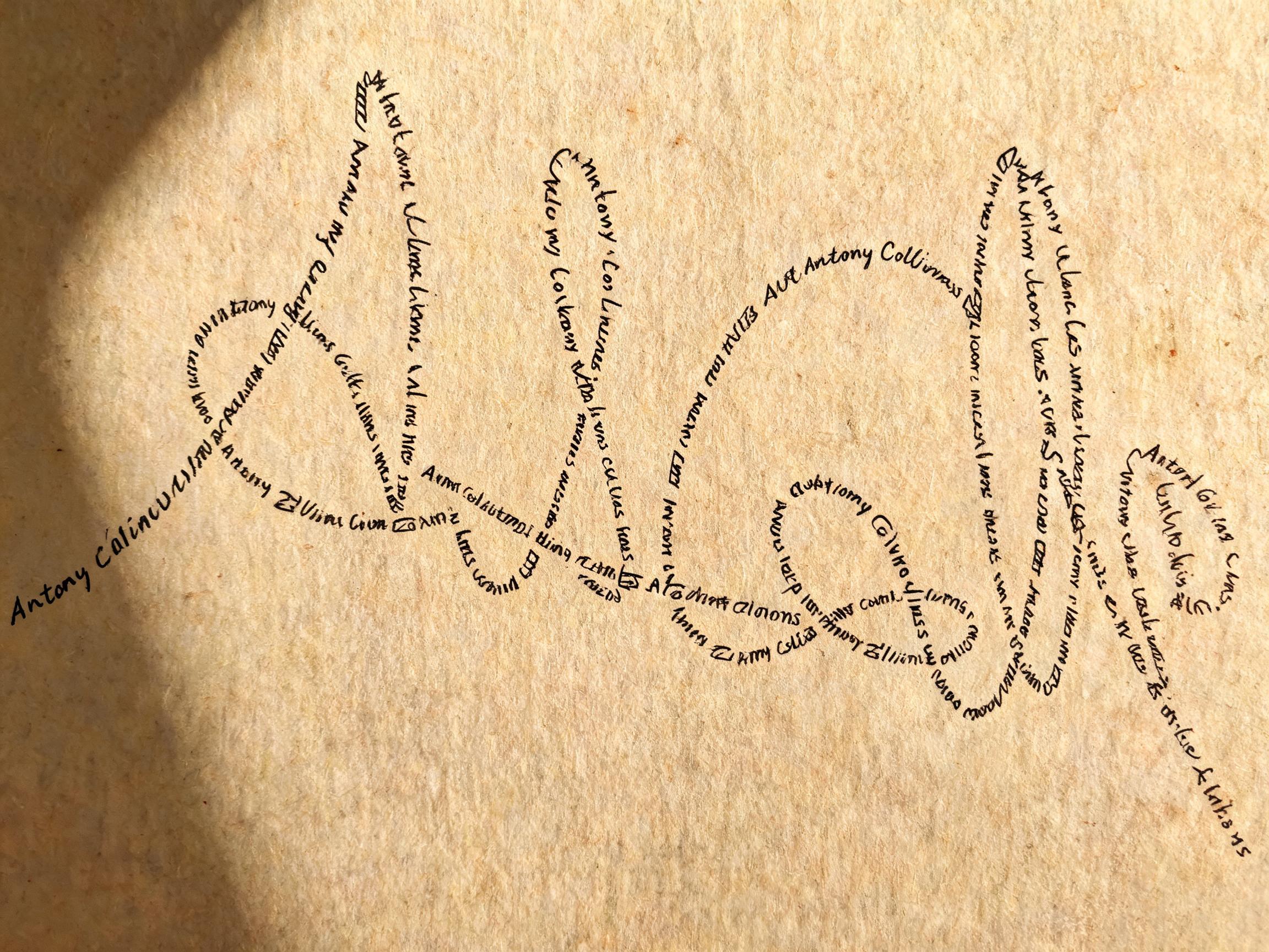 "Antony Collins " — Handwritten Script | AI Text Effect Generator