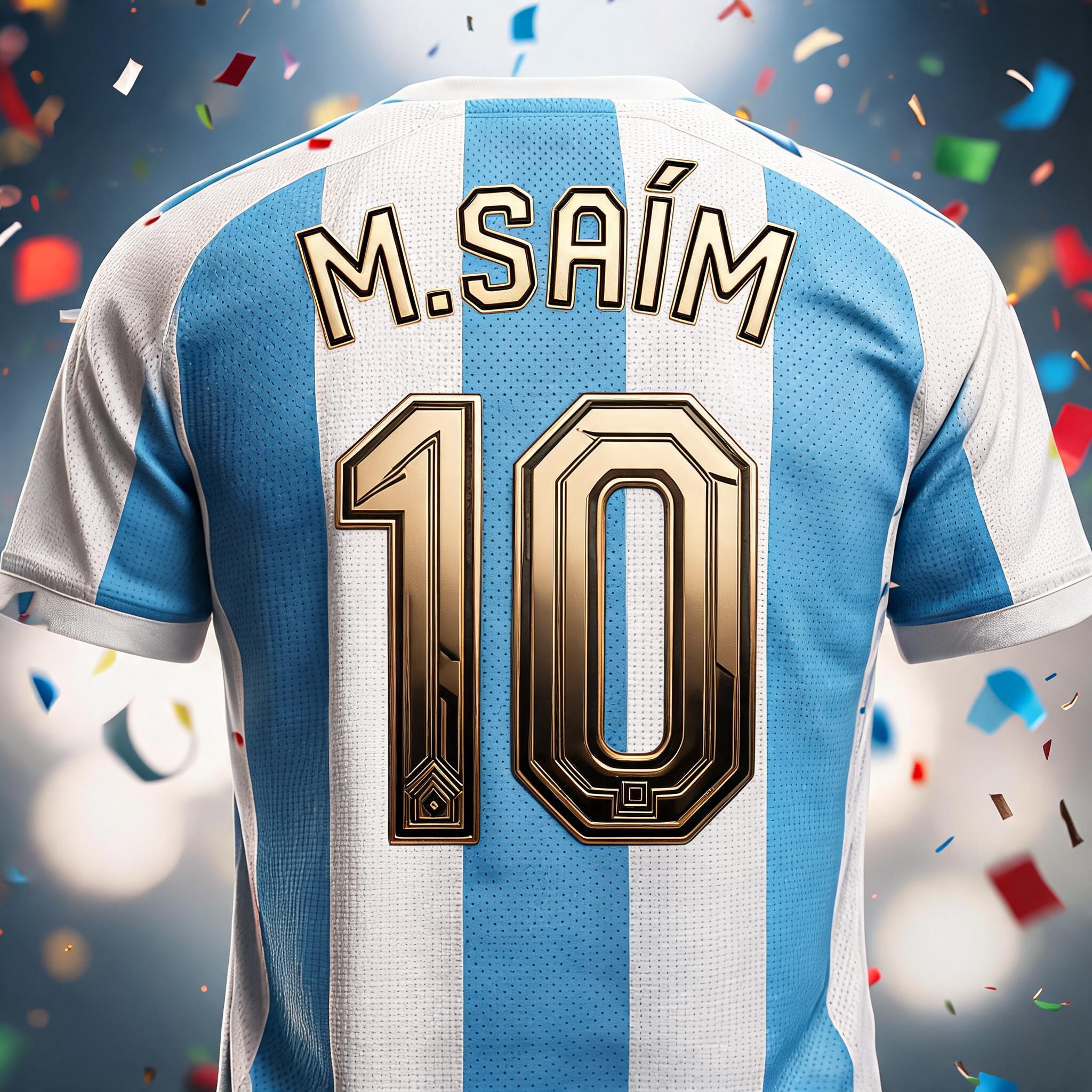 "M.SAÍM
10" — Sports Football | AI Text Effect Generator