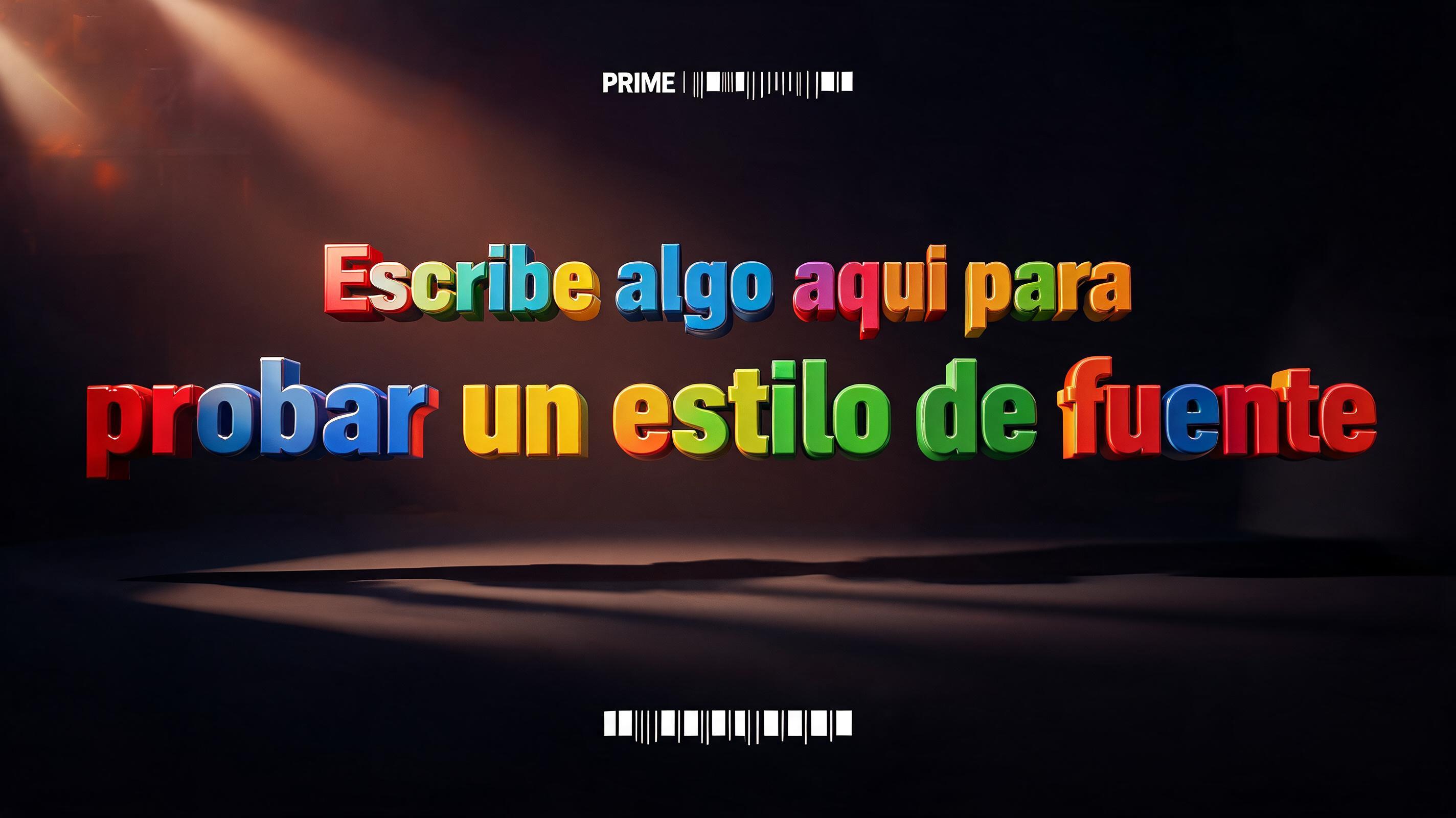 "PRIME ▌║█║▌│║▌│║▌║▌█║Escribe algo aqui para probar un estilo de fuente ▌│║▌║▌│║║▌█║▌║█" — 3d Bold | AI Text Effect Generator
