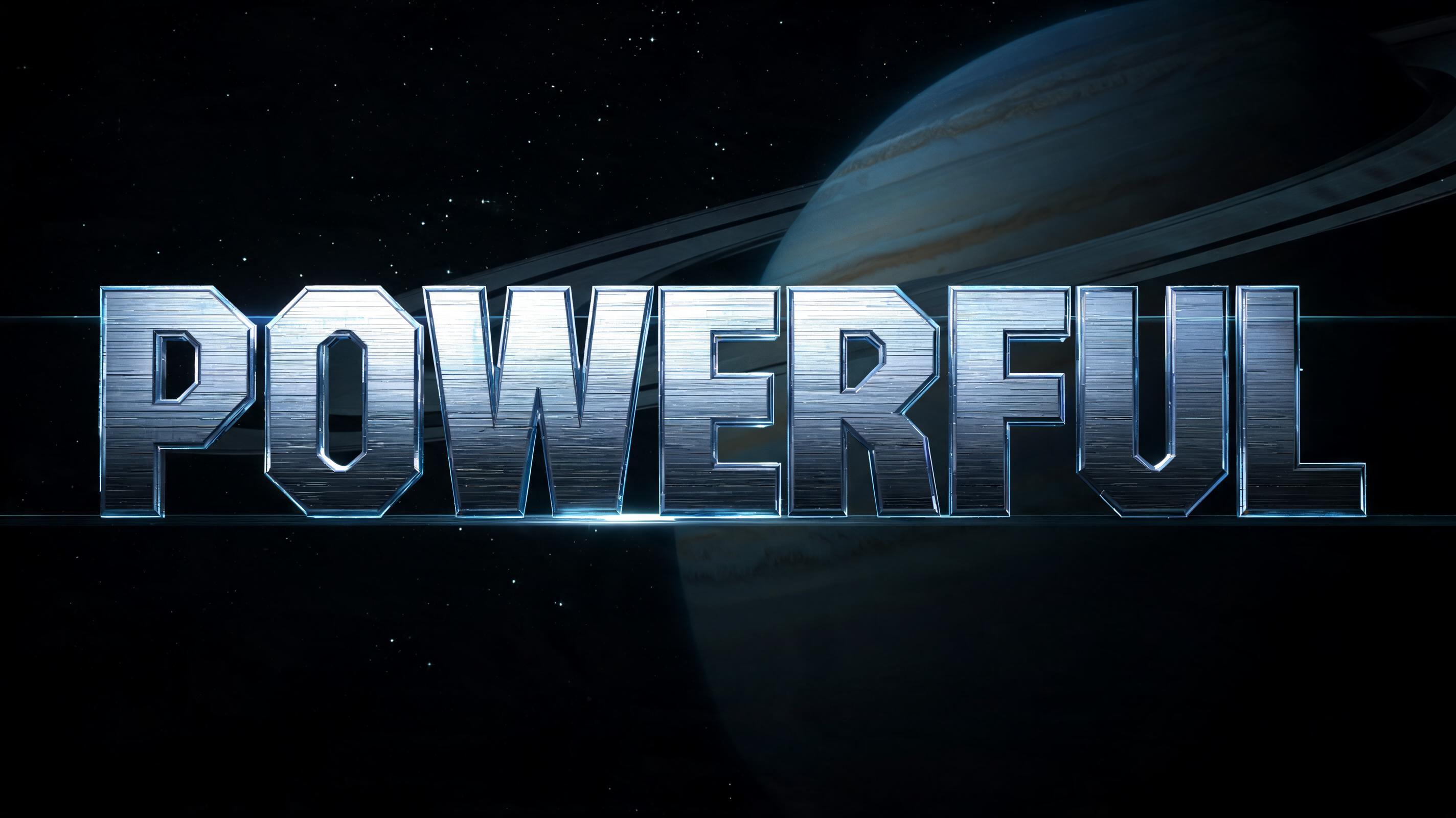 "POWERFUL" — Cinematic Scifi text effect