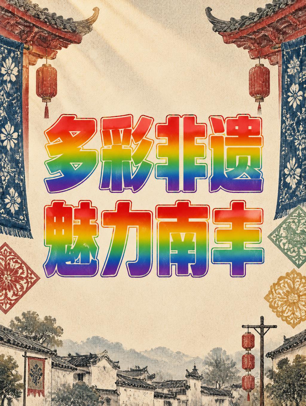 "多彩非遗 魅力南丰" —  | AI Text Effect Generator