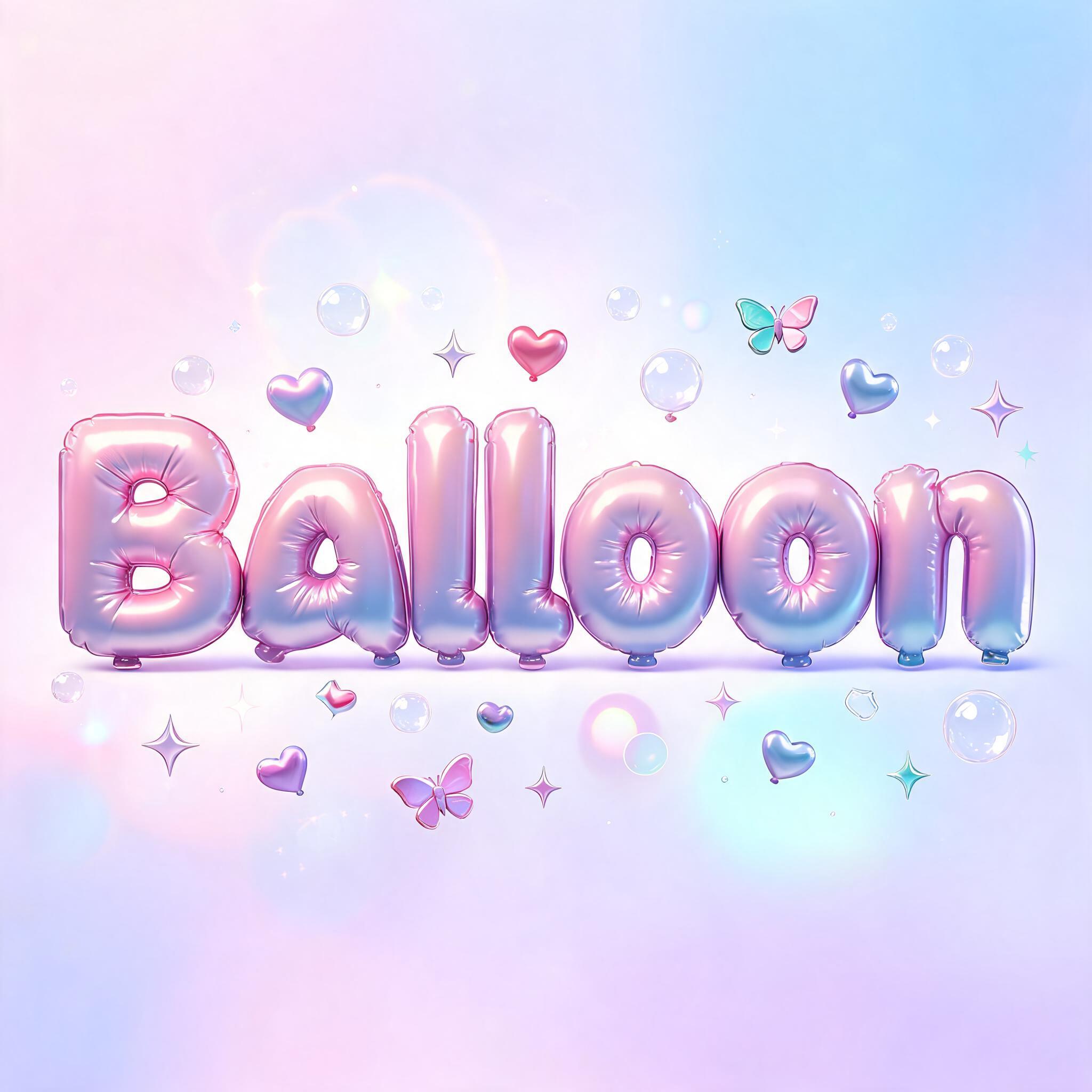 "Balloon" — Y2k Bubbly | AI Text Effect Generator