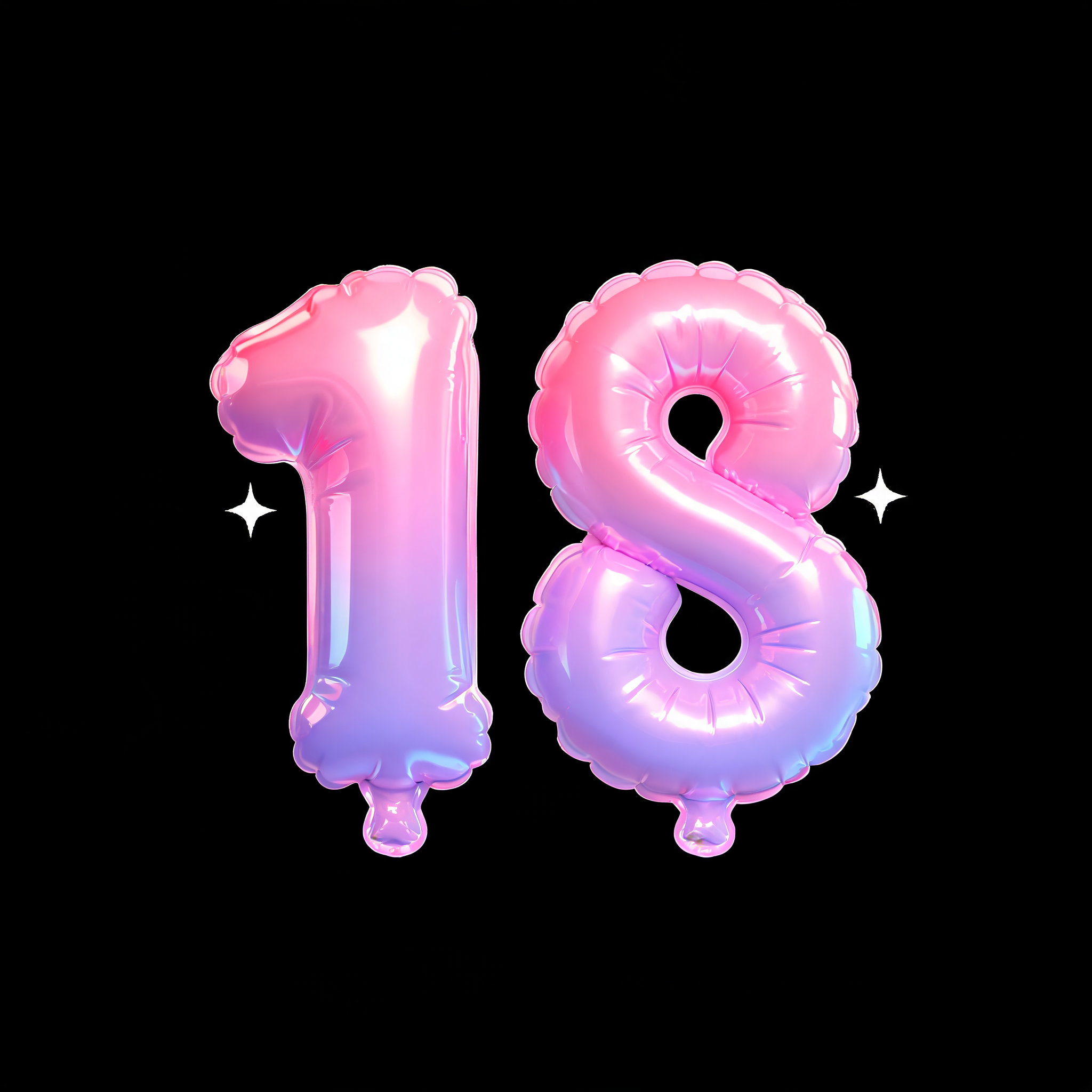 "18" — Y2k Bubbly | AI Text Effect Generator