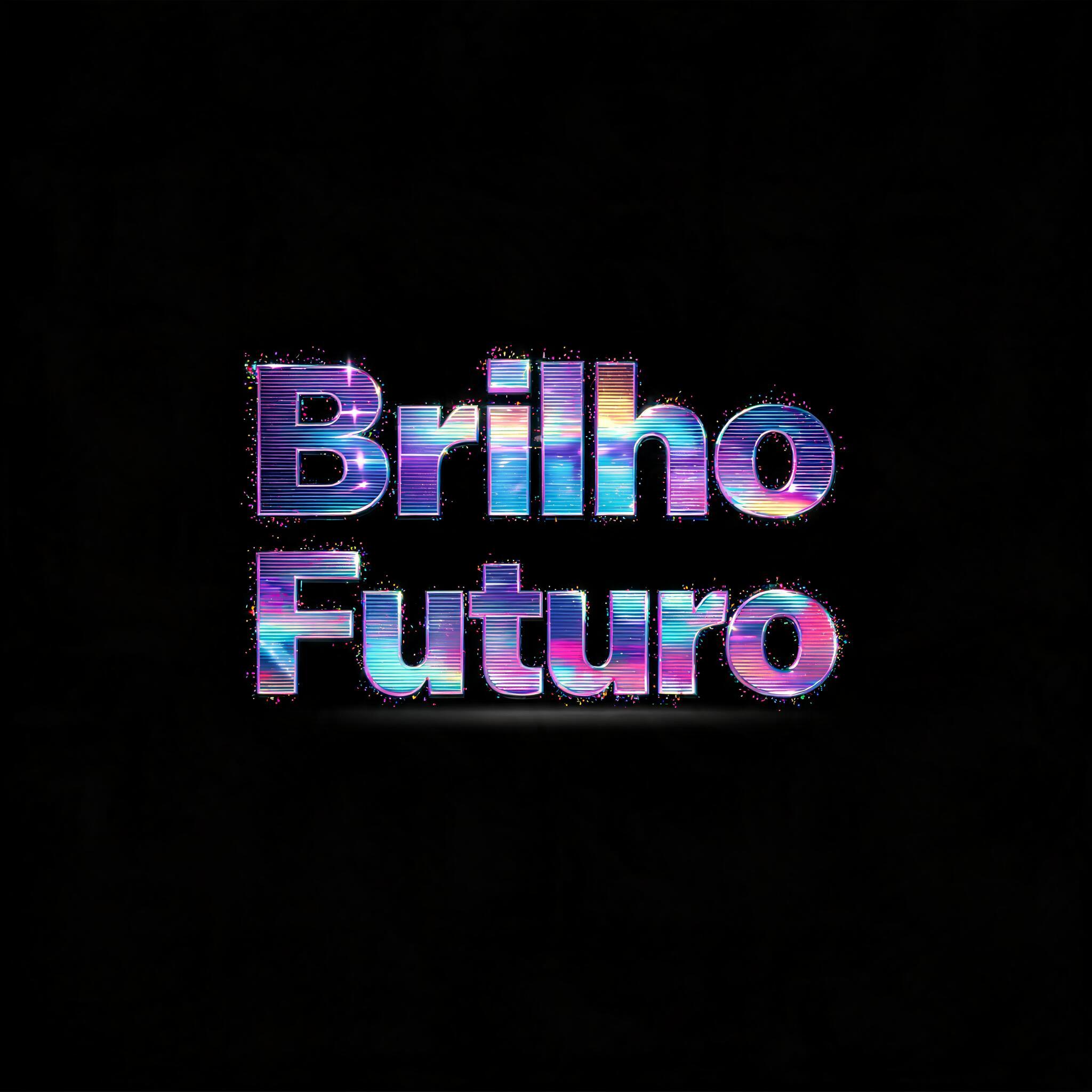 "Brilho
Futuro" — Holographic | AI Text Effect Generator