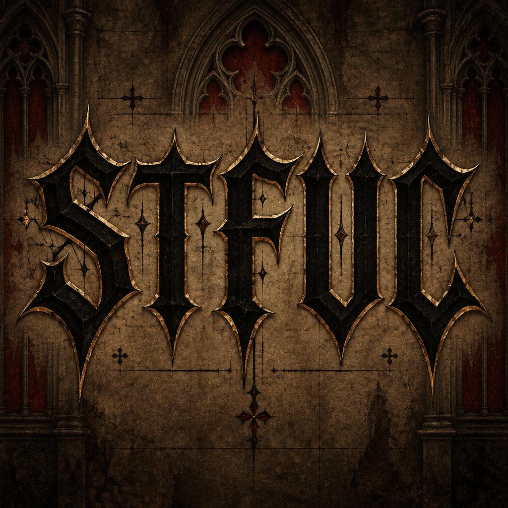 "STFUC" — Gothic Font | AI Text Effect Generator