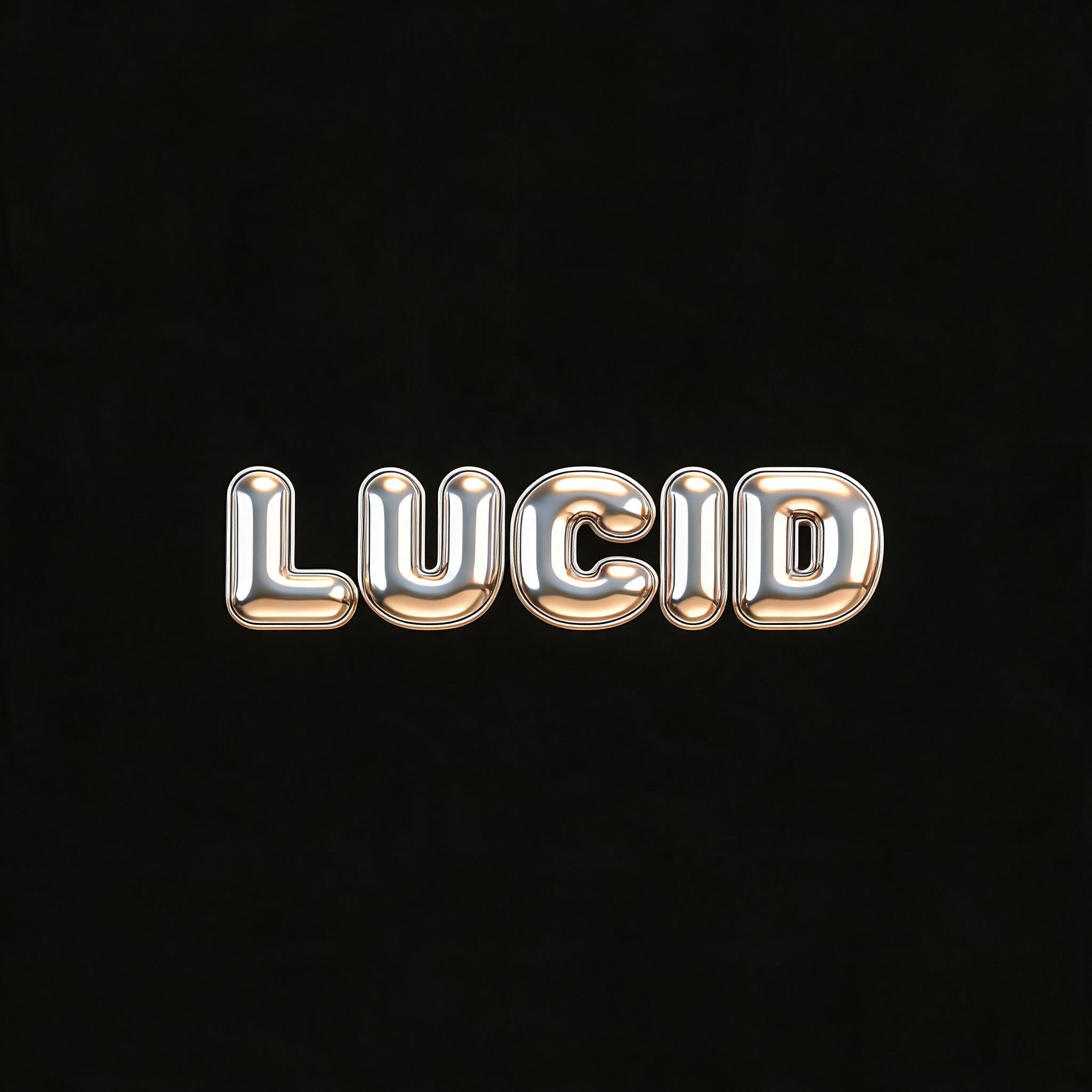 "LUCID" — Y2k Chrome | AI Text Effect Generator