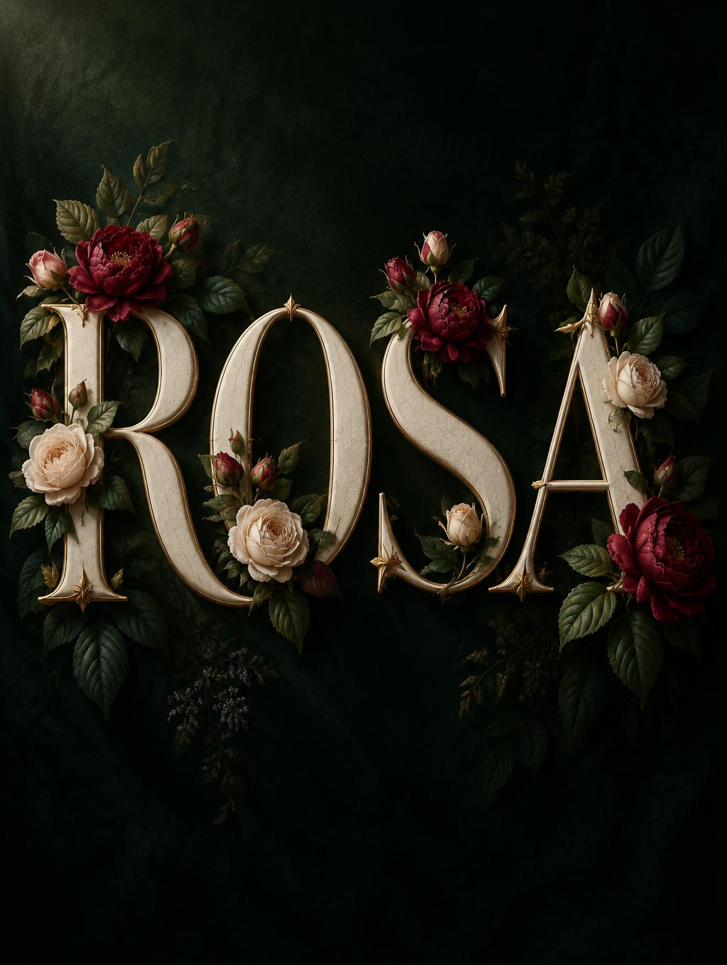 "ROSA" — Floral | AI Text Effect Generator