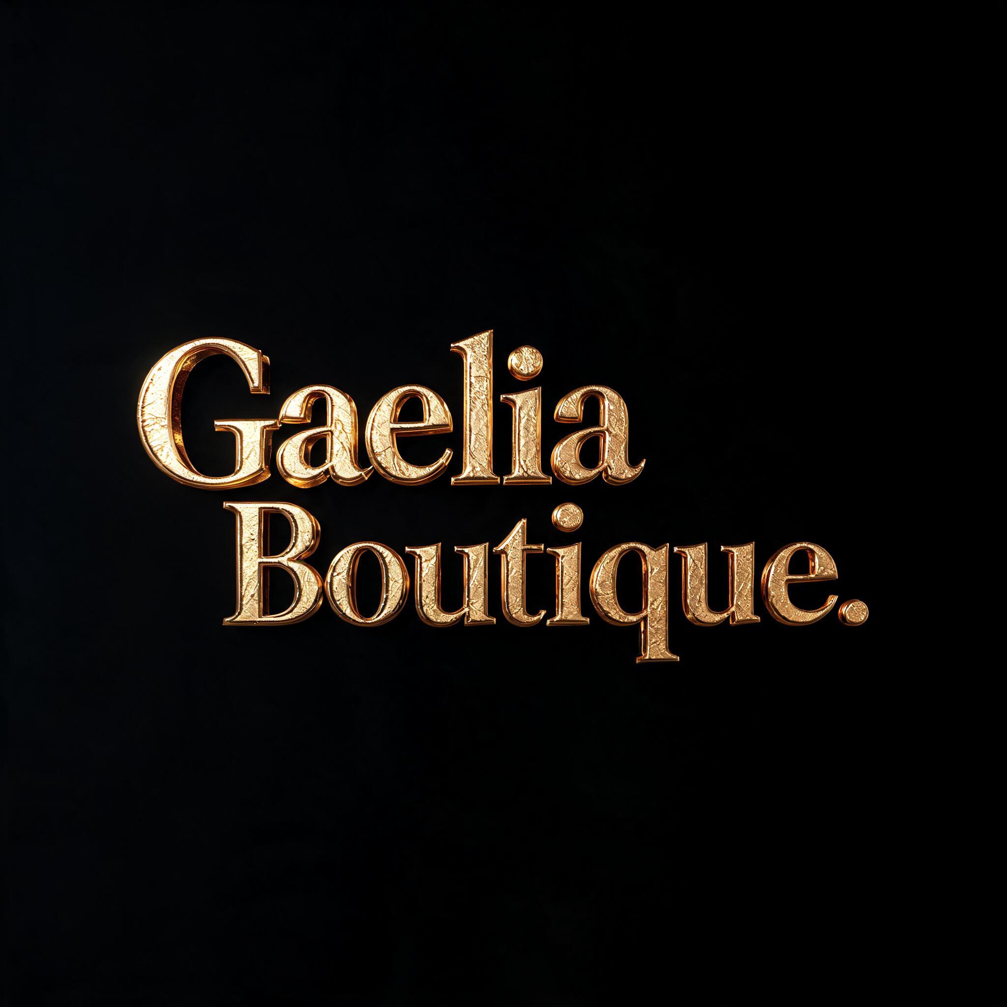 "Gaelia Boutique" — Luxury Gold | AI Text Effect Generator