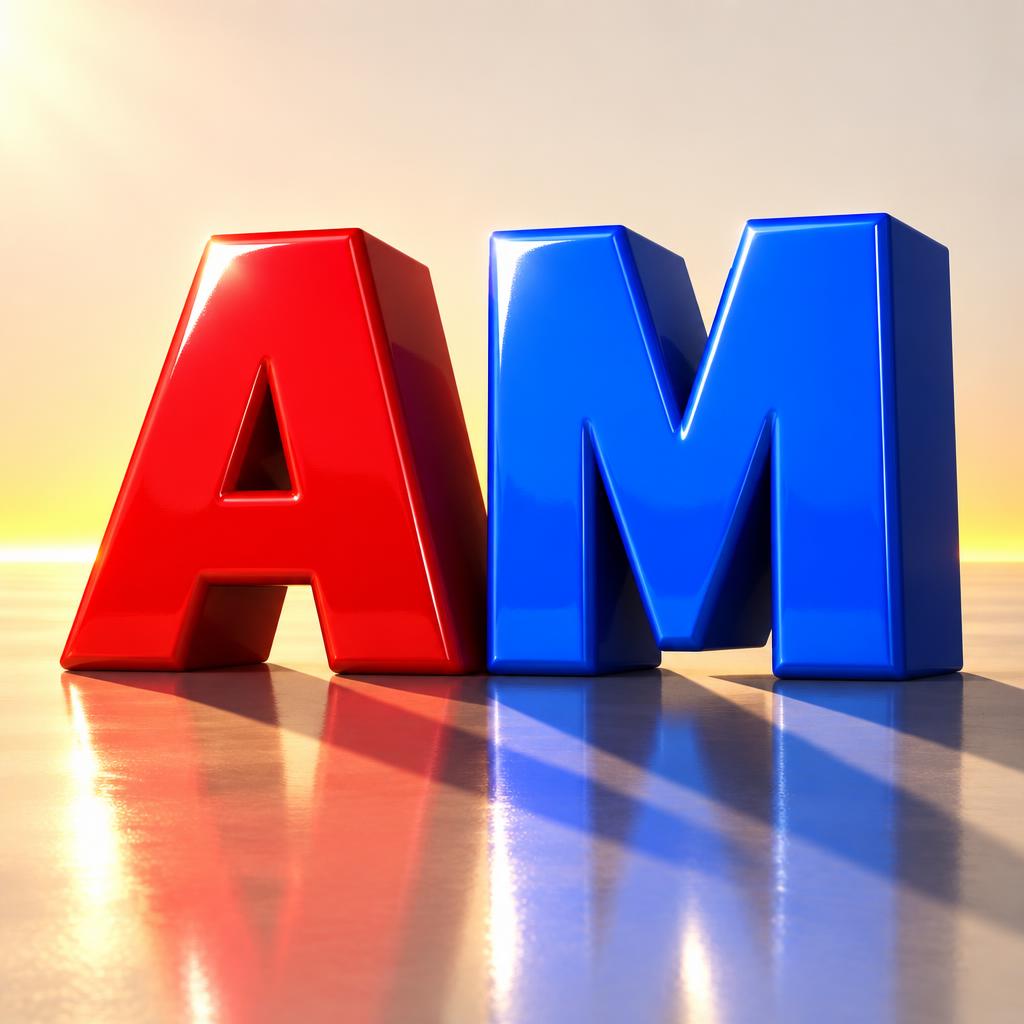 "AM" — 3d Bold | AI Text Effect Generator