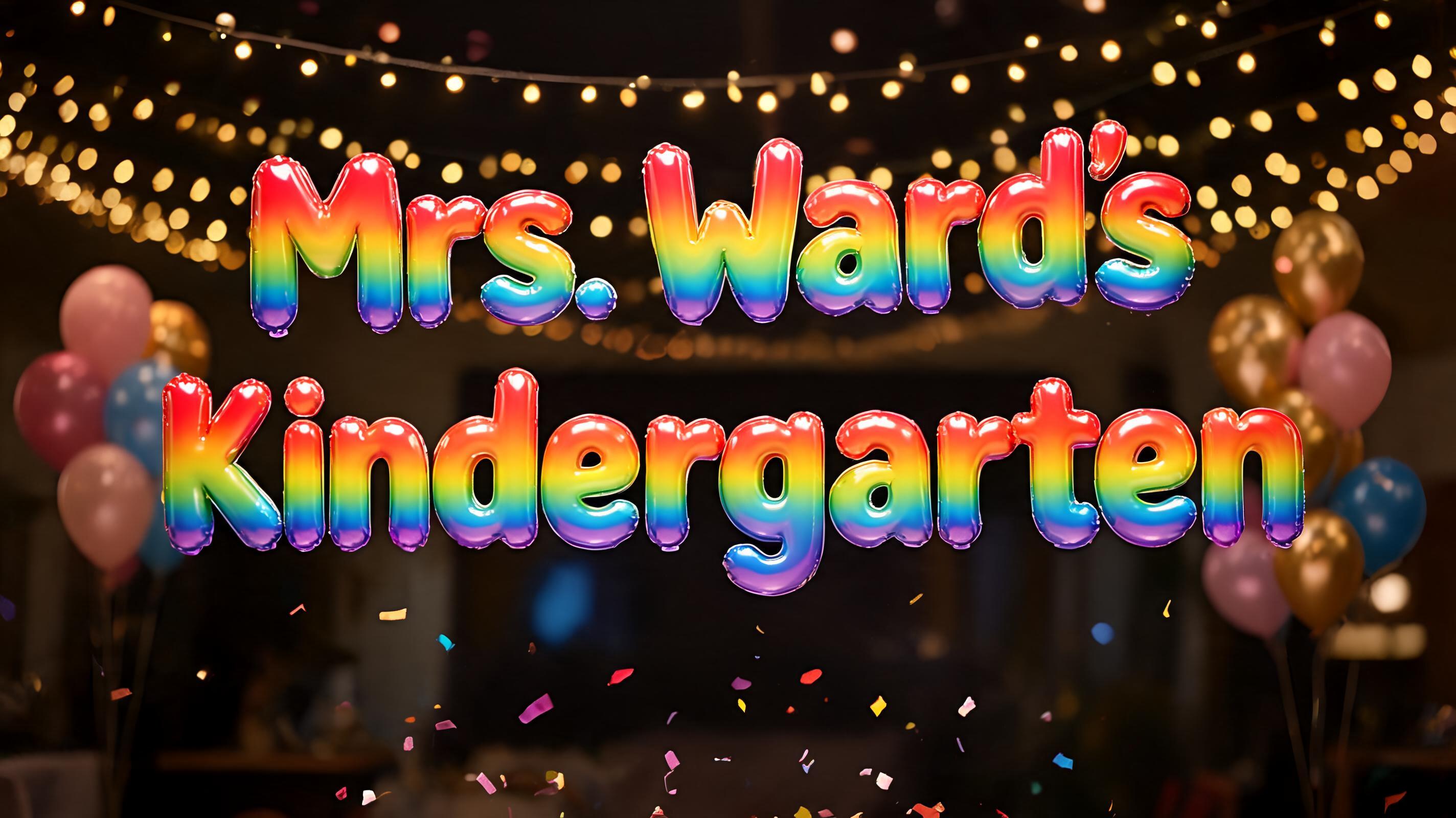 "Mrs. Ward's Kindergarten" — Rainbow | AI Text Effect Generator
