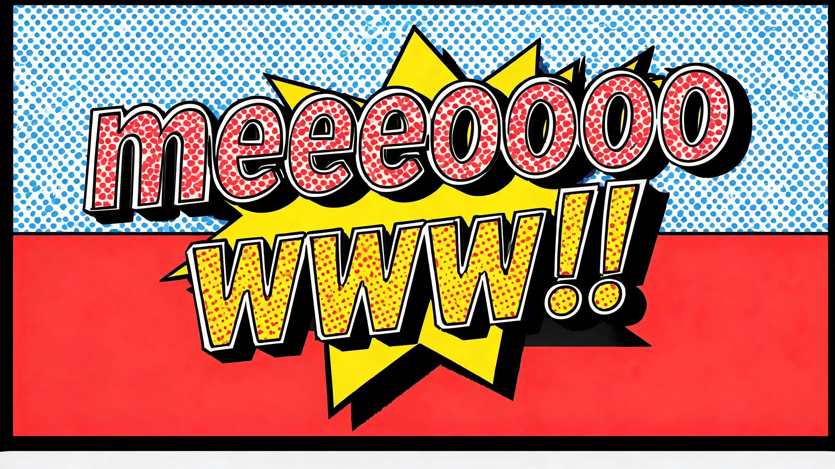 "meeeoooowwww!!" — Pop Art | AI Text Effect Generator