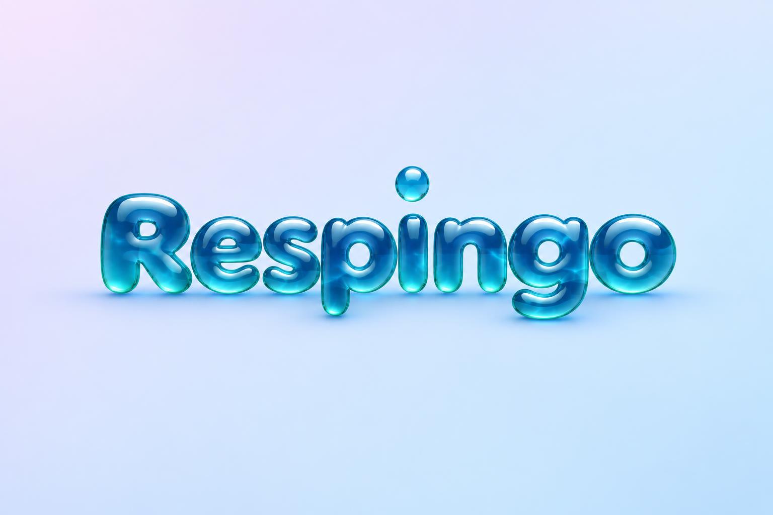 "Respingo" — Glass Liquid | AI Text Effect Generator