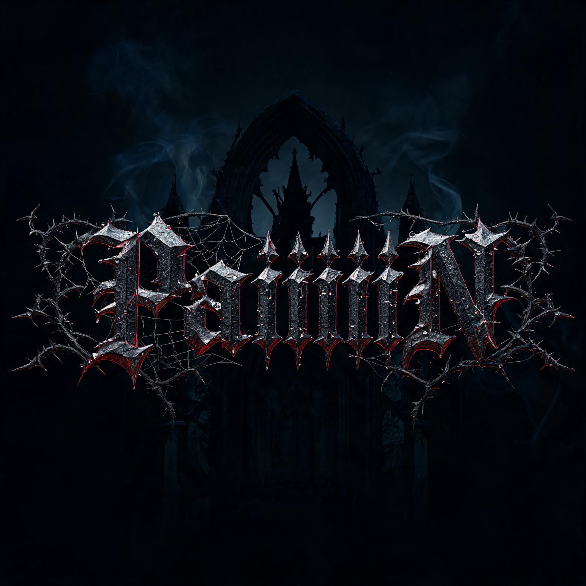 "PaiiiiiN" — Gothic Dark text effect