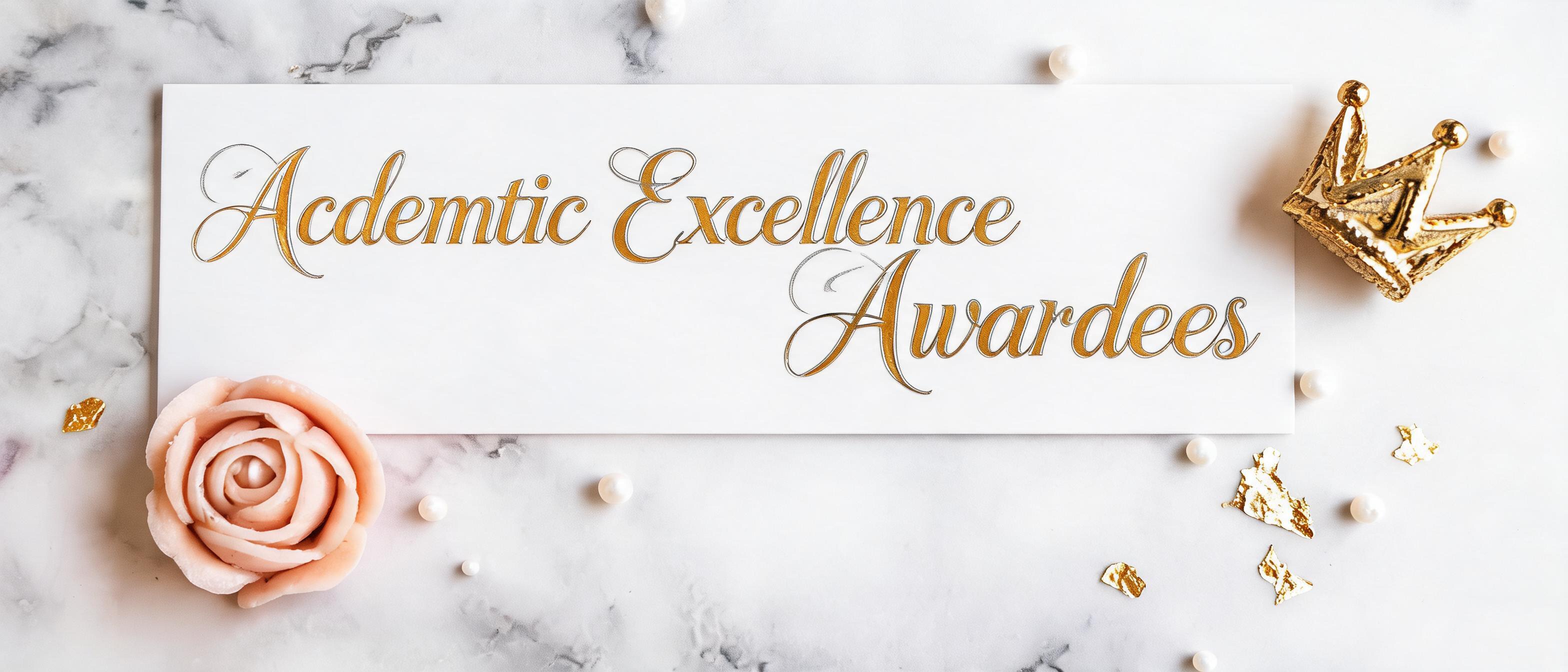 "Academic Excellence 
Awardees" — Fairy Tale text effect