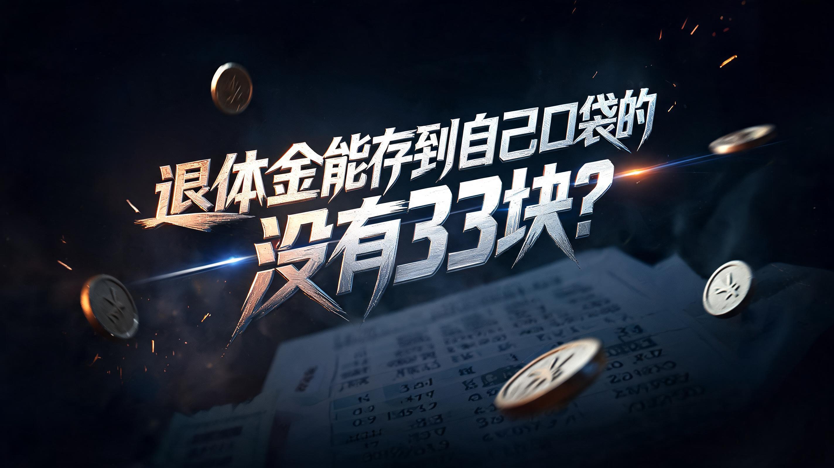 "退休金能存到自己口袋的没有33块？" — Cinematic Action text effect