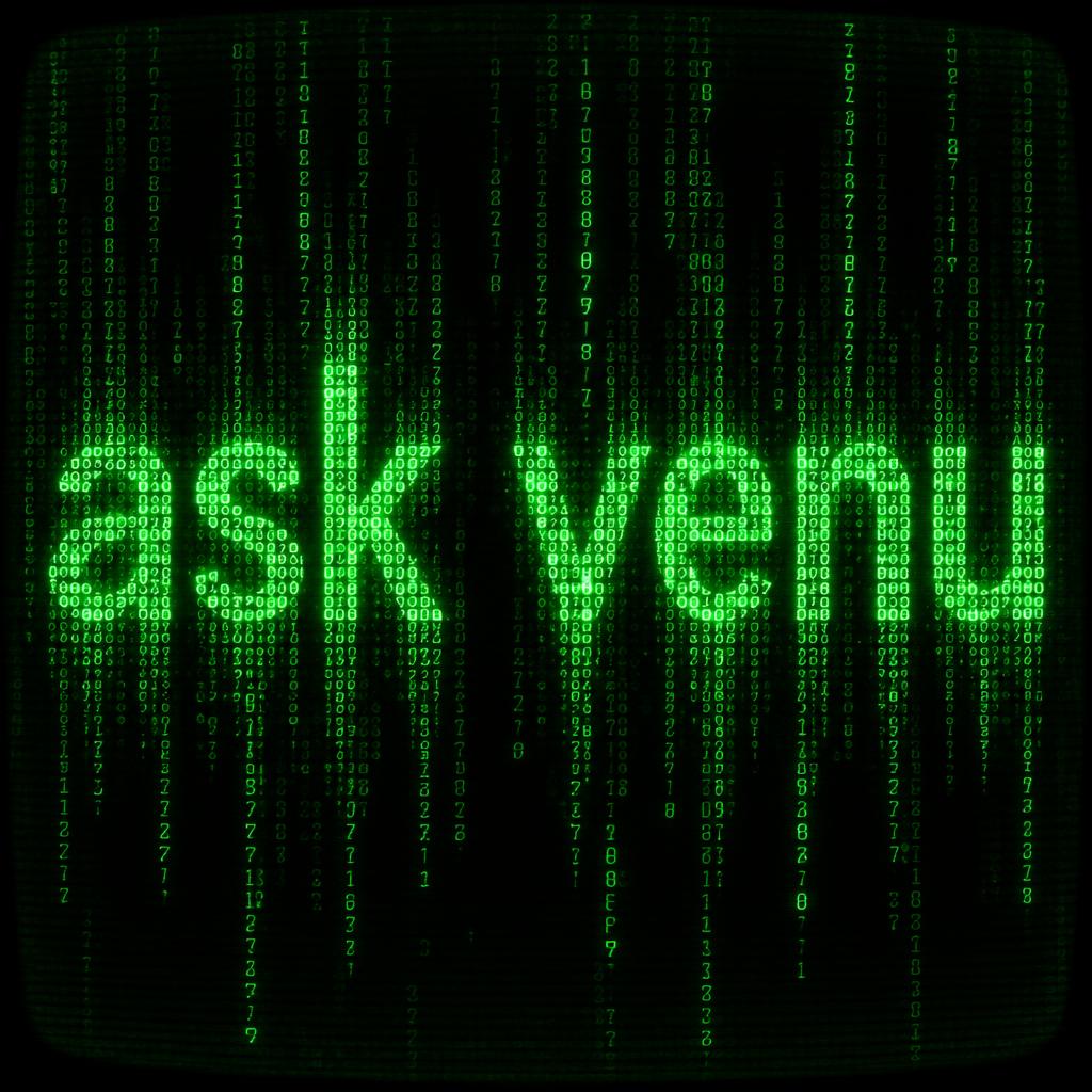 "ask venu" — Cyberpunk Data Stream | AI Text Effect Generator