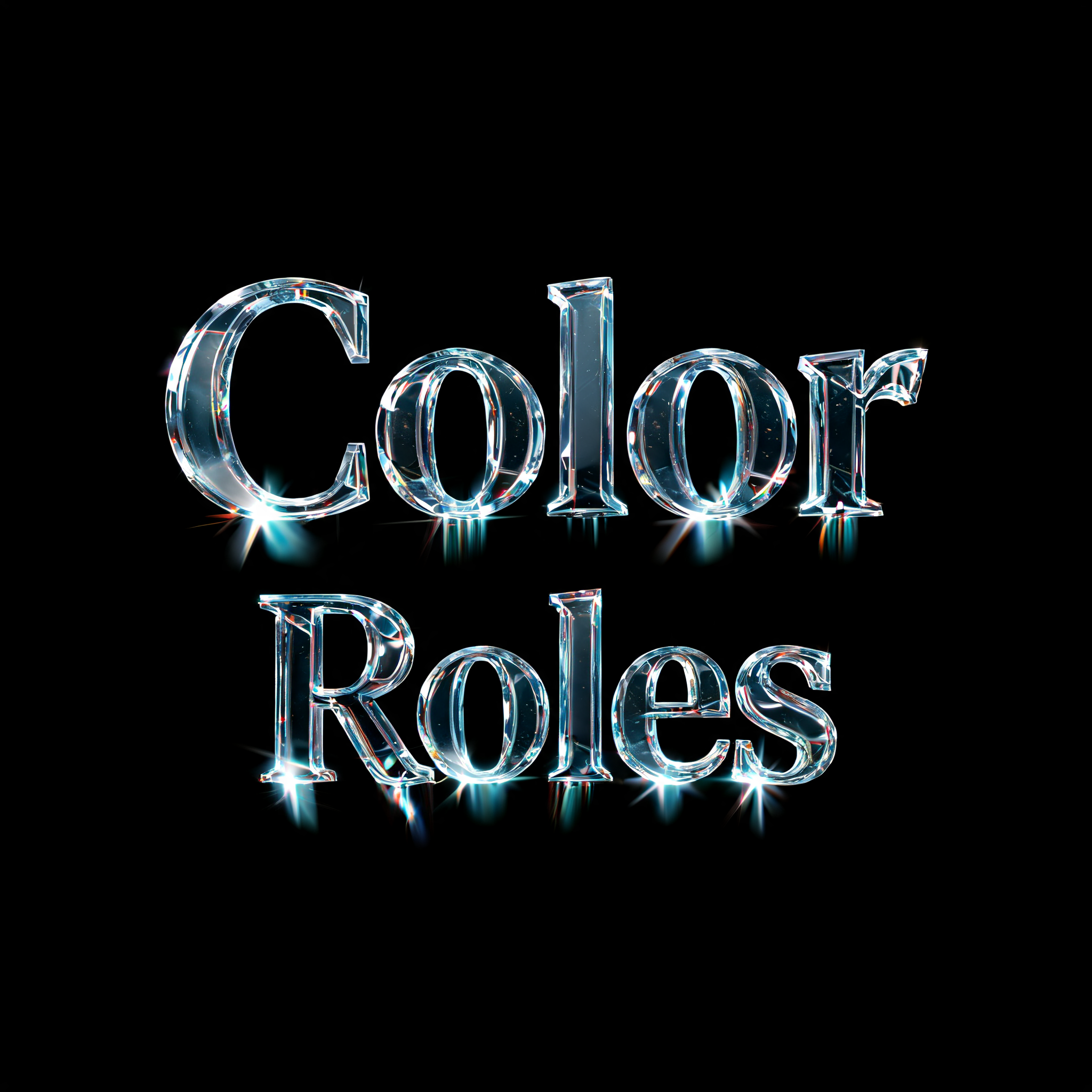 "Color Roles" — Glass | AI Text Effect Generator