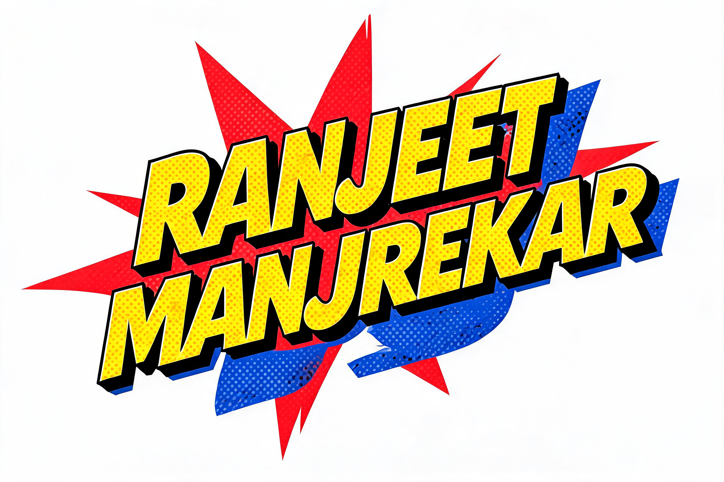 "Ranjeet Manjrekar" — Comic Book | AI Text Effect Generator