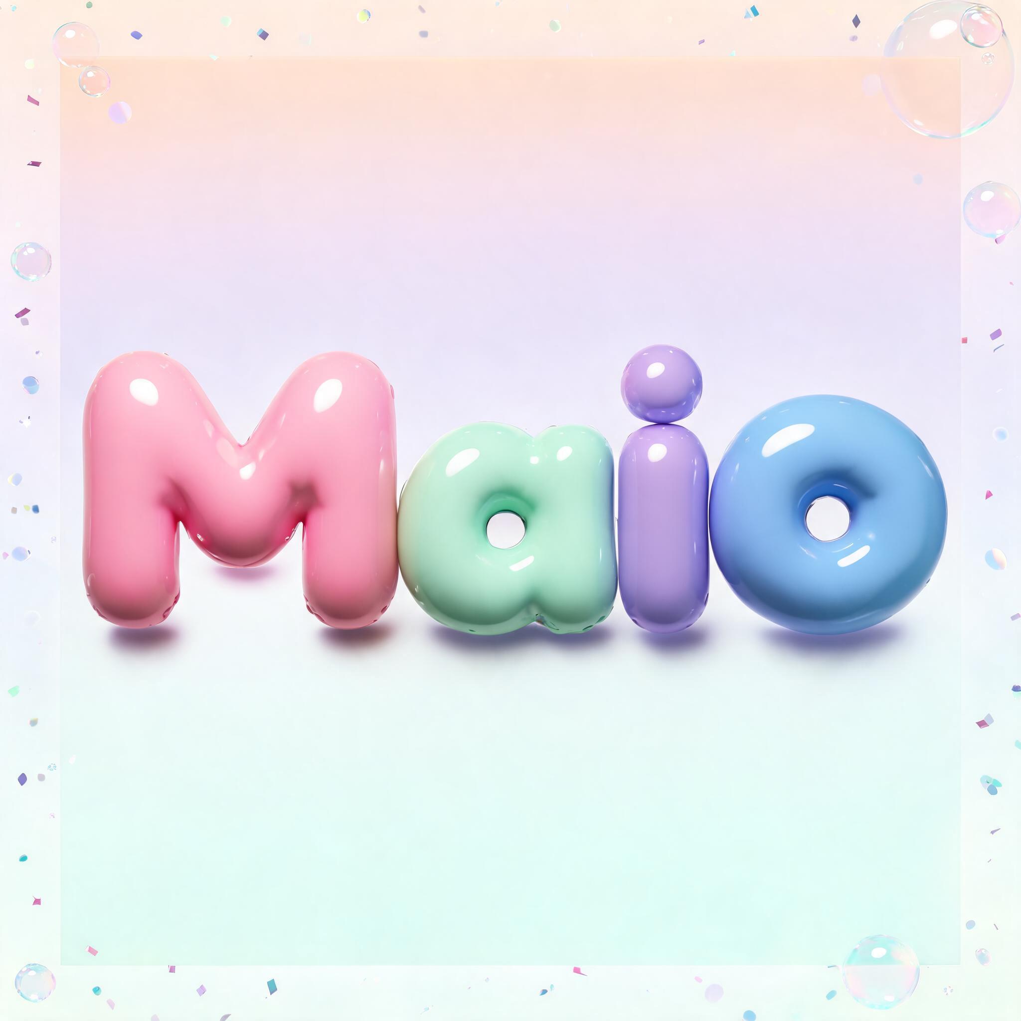 "Maio" — 3d Bold Inflated | AI Text Effect Generator
