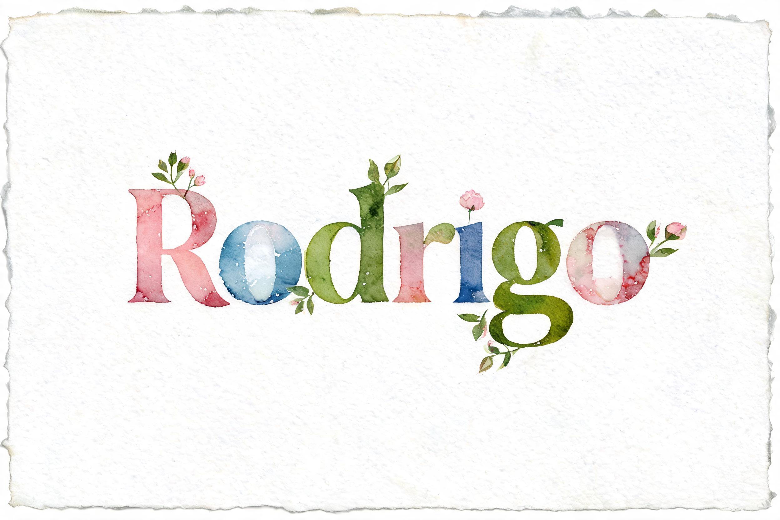 "Rodrigo" — Watercolor | AI Text Effect Generator