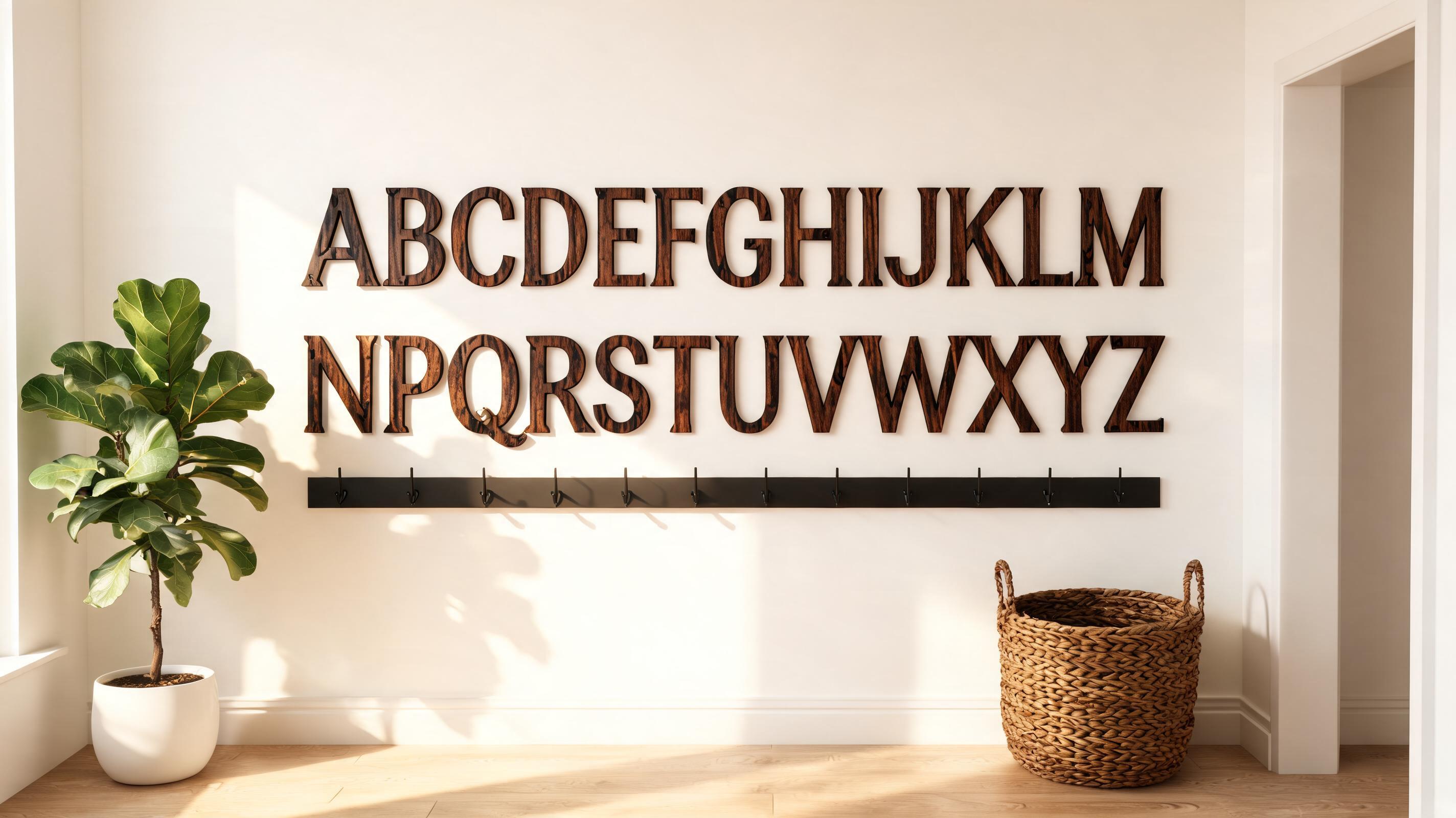 "ABCDEFGHIJKLMNPQRSTUVWXYZ" — Laser Cut | AI Text Effect Generator
