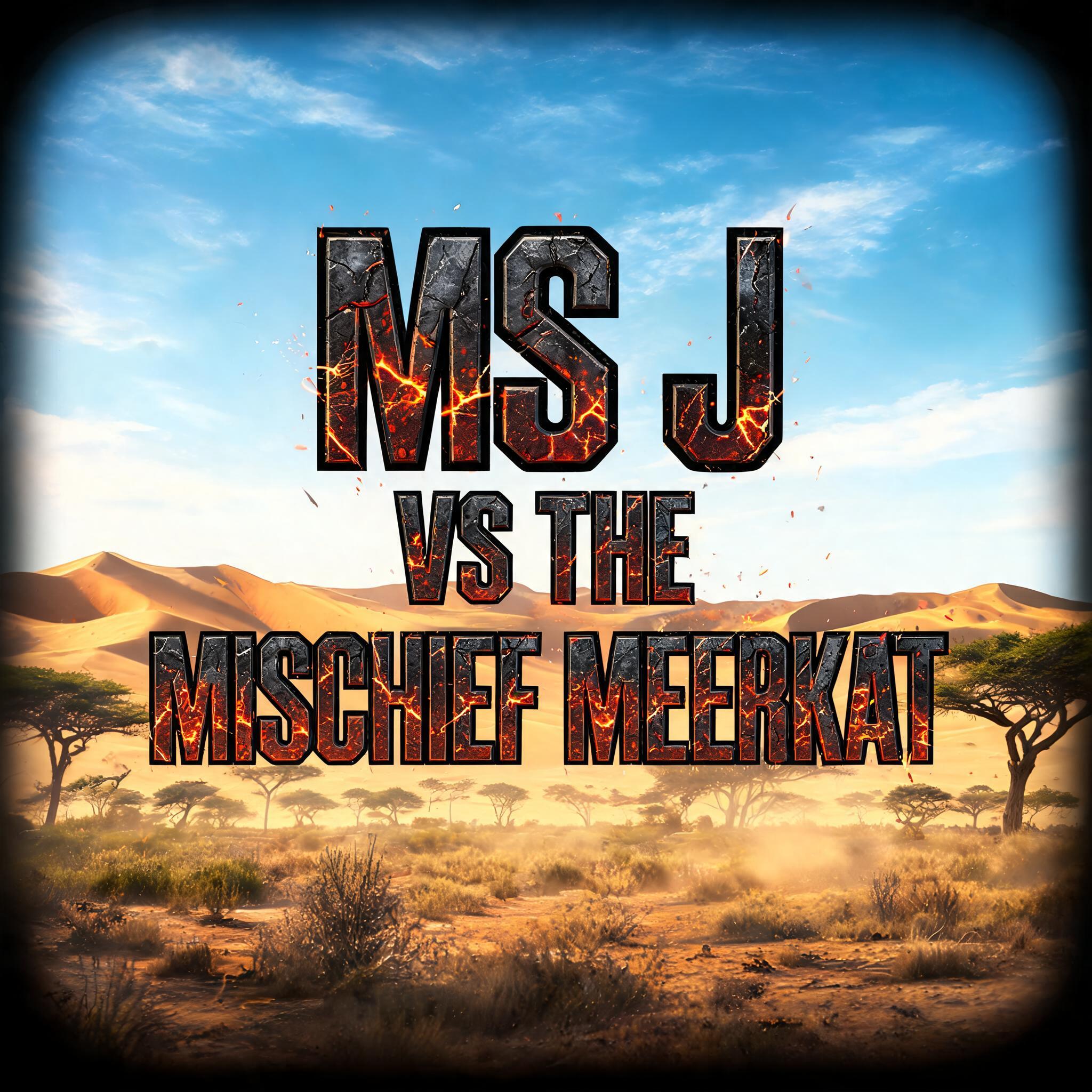 "ms j vs the mischief meerkat" — Post Apocalyptic | AI Text Effect Generator