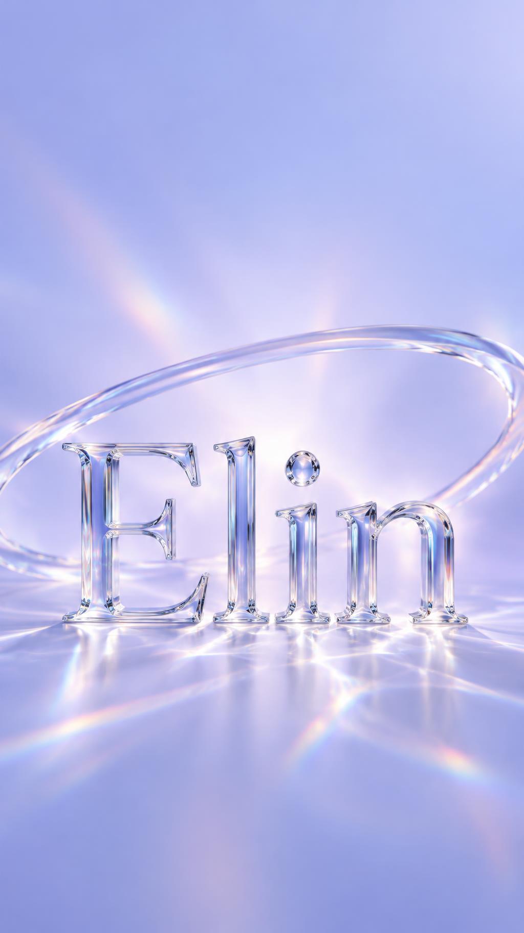 "Elin" — Glass | AI Text Effect Generator