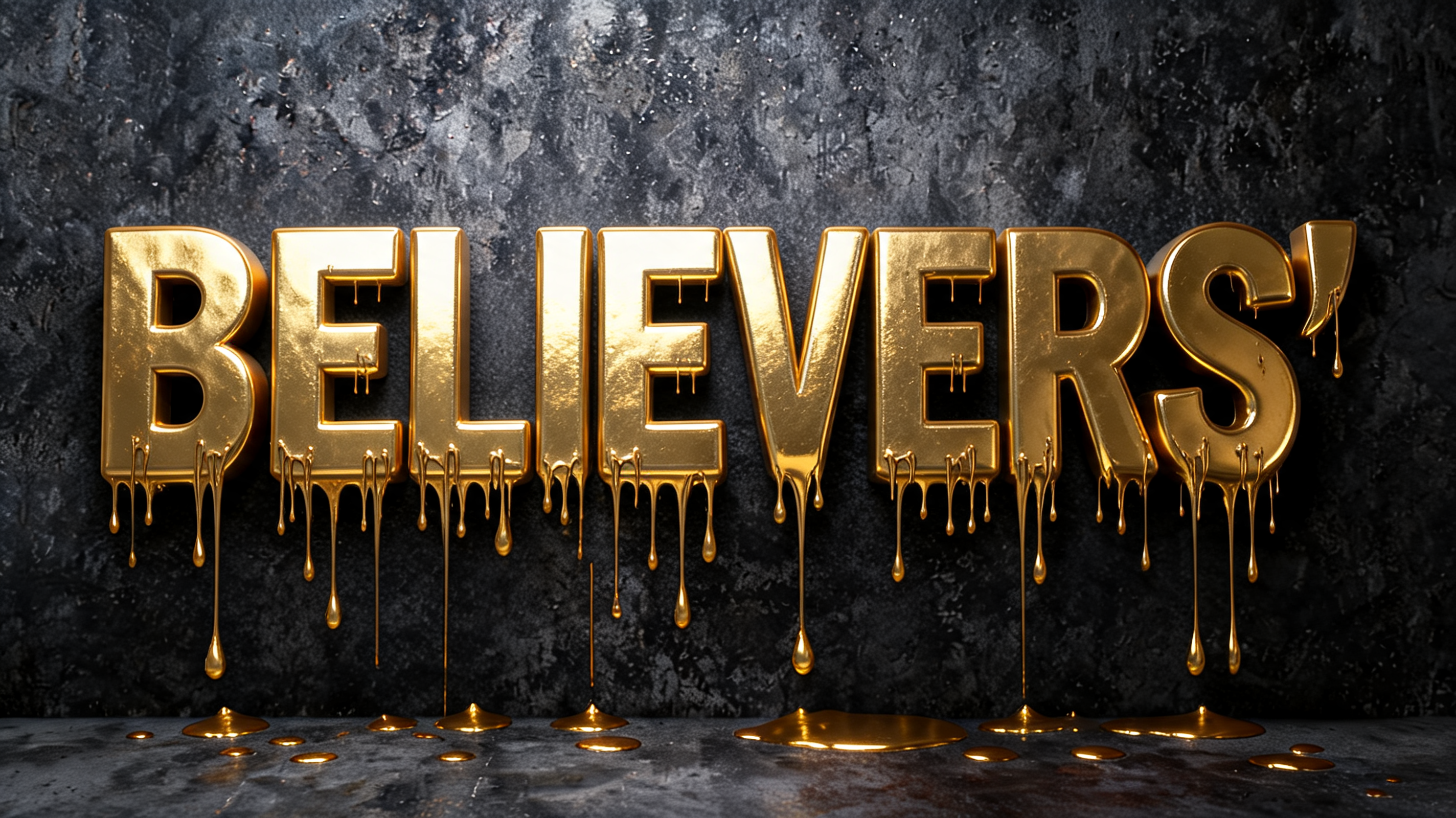 "BELIEVERS'" — Drip Font | AI Text Effect Generator