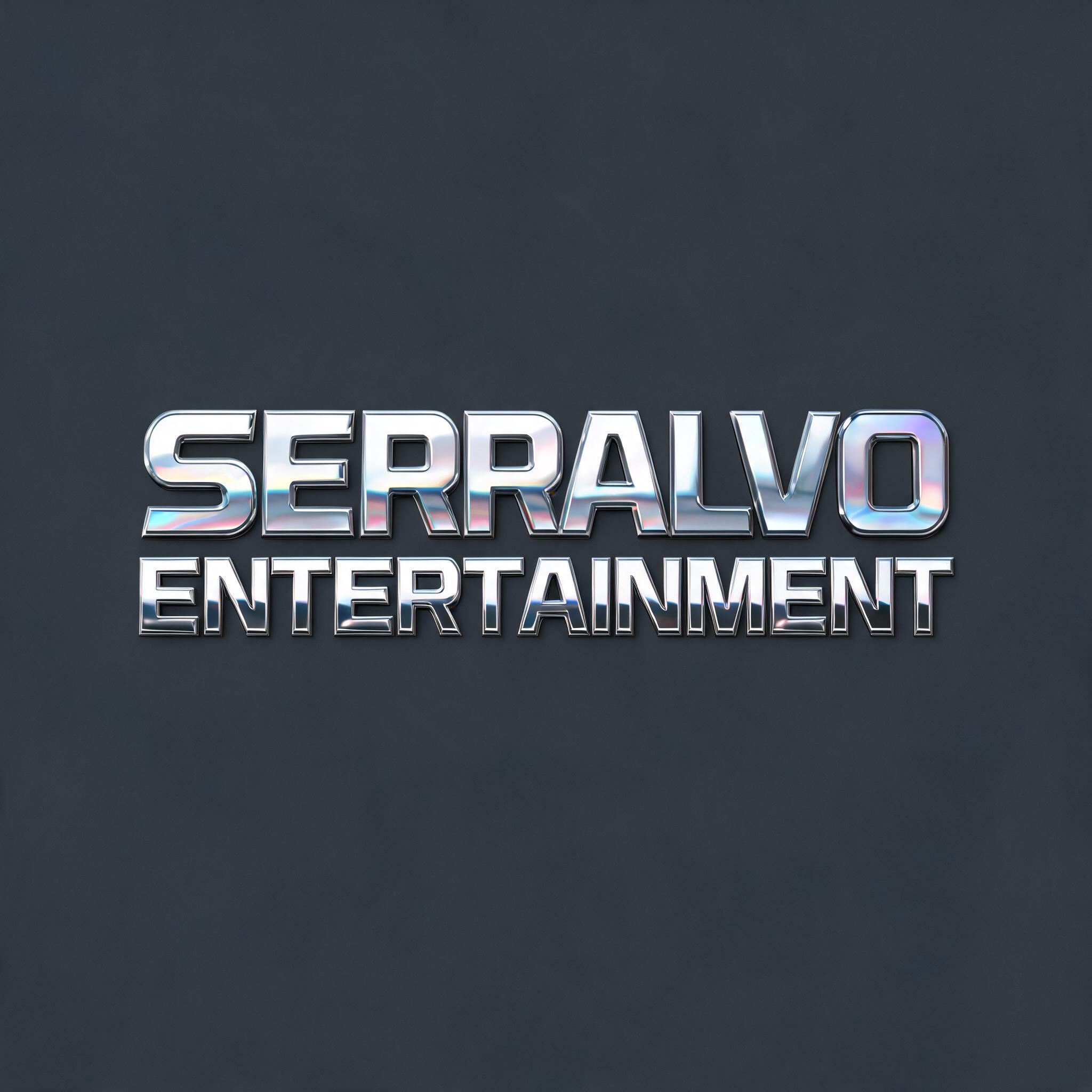 "Serralvo Enterteinment" — Chrome Metal 3d | AI Text Effect Generator
